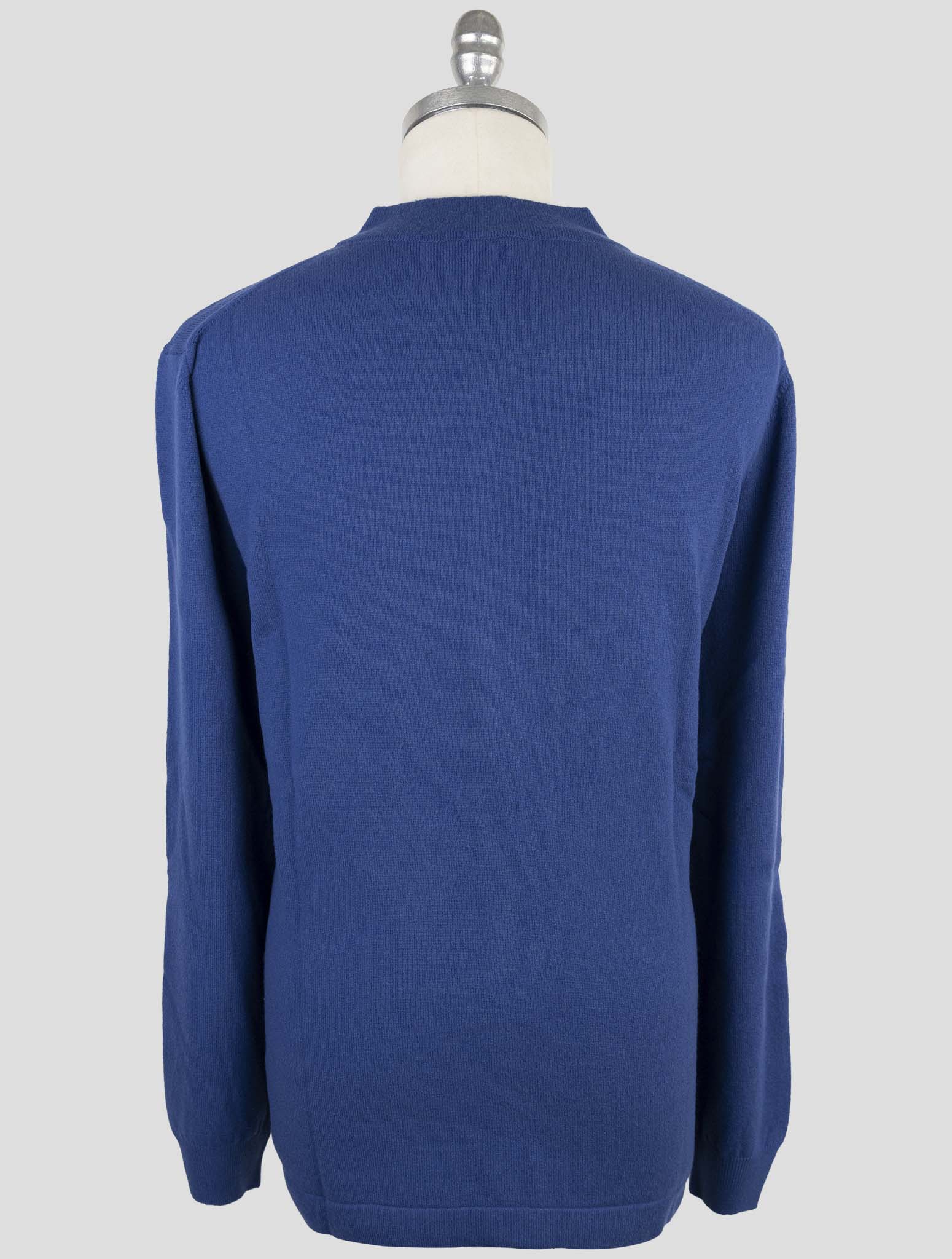 Kiton Blue Wool Sweater Full Zip