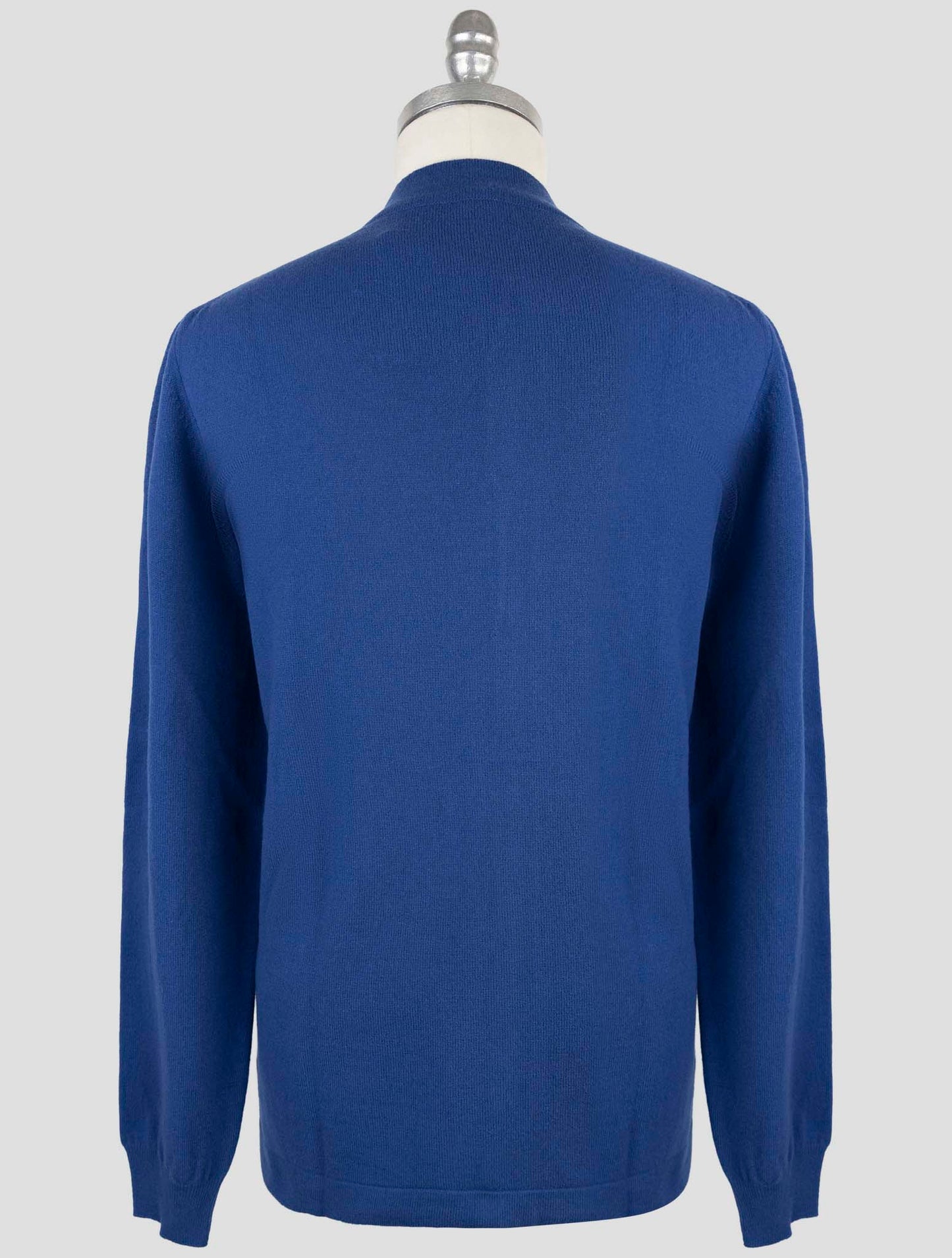 Kiton Blue Wool Sweater Full Zip
