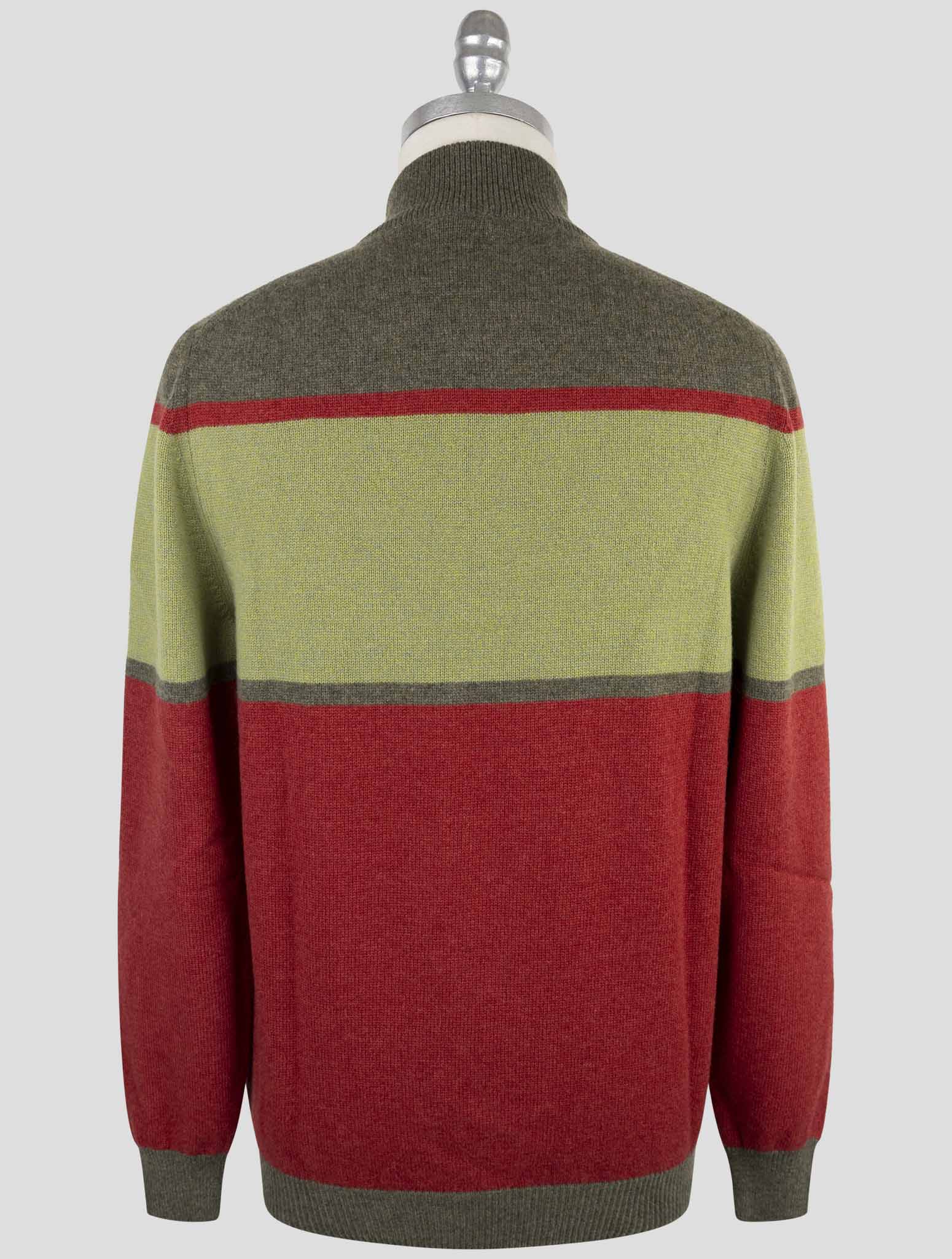 Kiton Multicolor Cashmere Sweater Half Zip