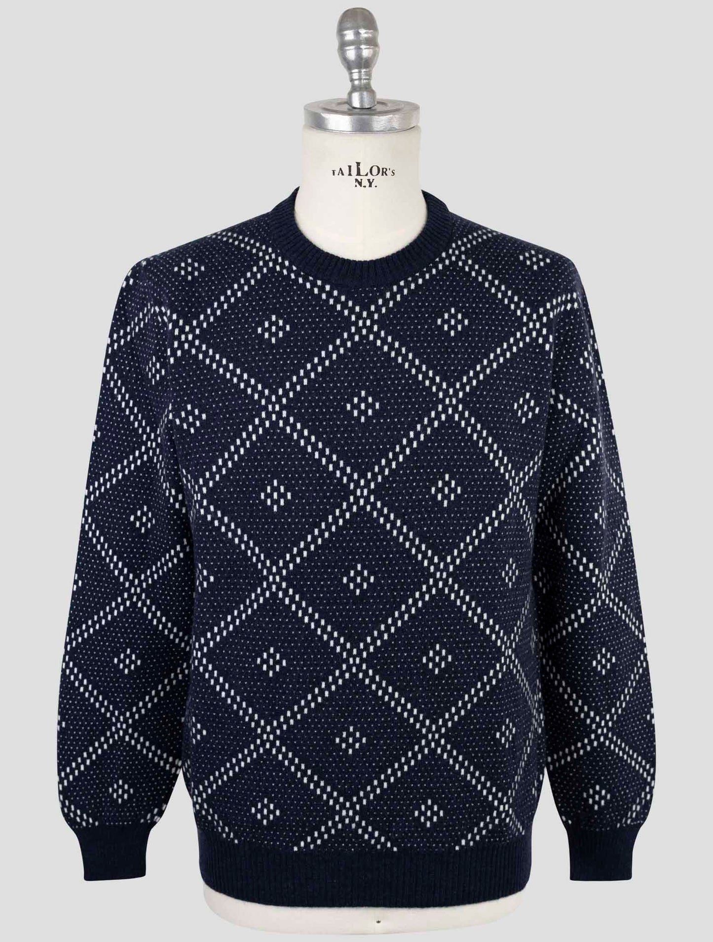 Kiton Blue Cashmere Sweater Crewneck