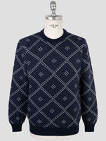 Kiton Blue Cashmere Sweater Crewneck