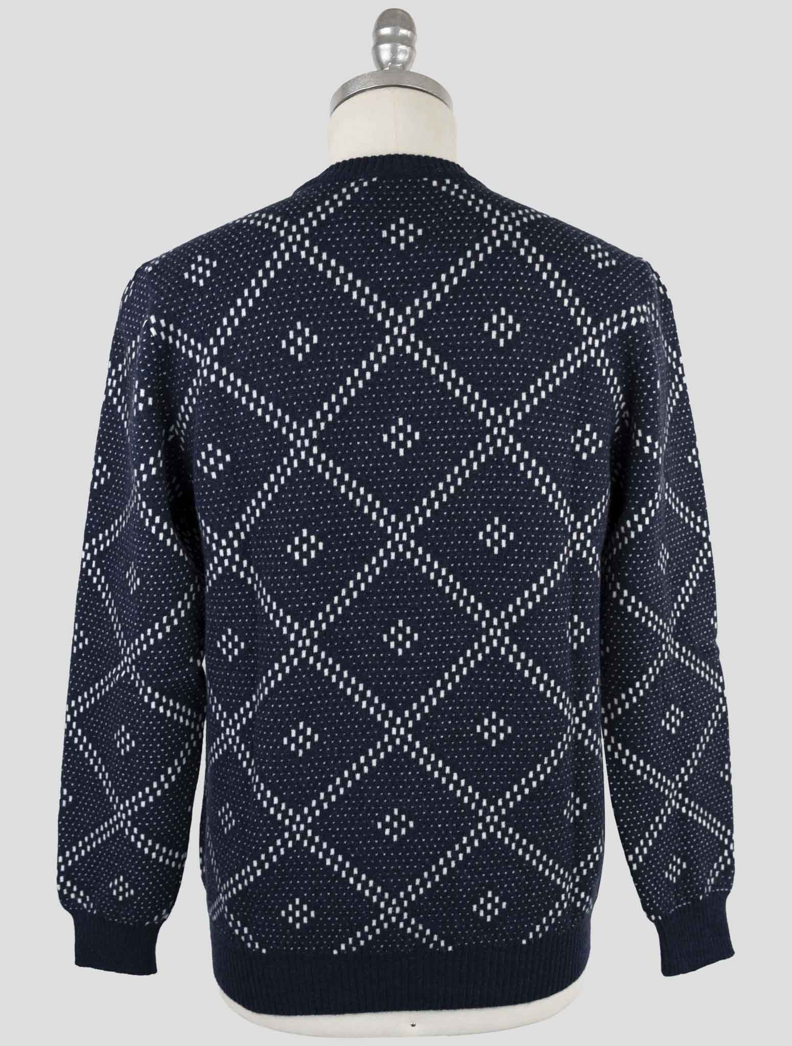 Kiton Blue Cashmere Sweater Crewneck
