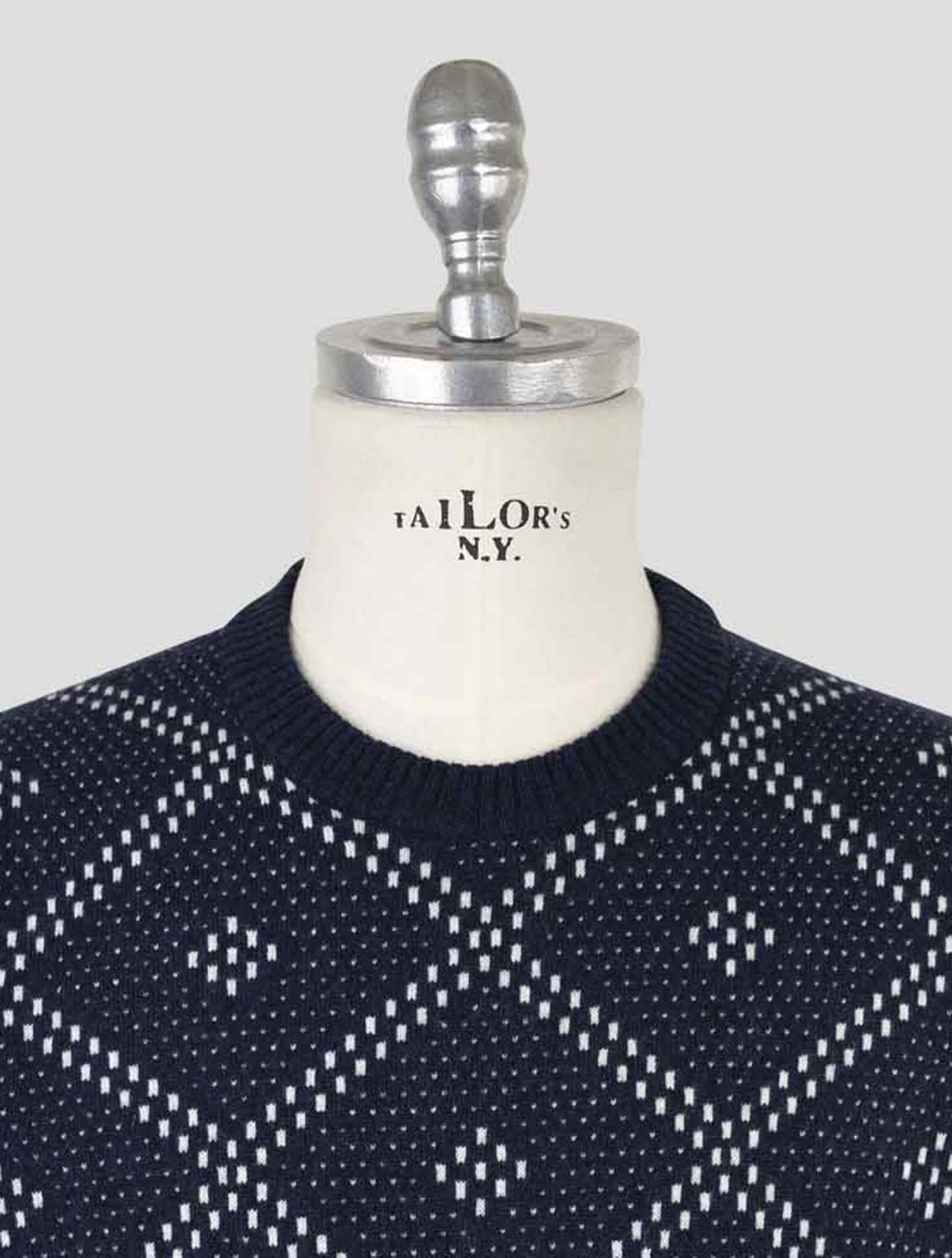Kiton Blue Cashmere Sweater Crewneck