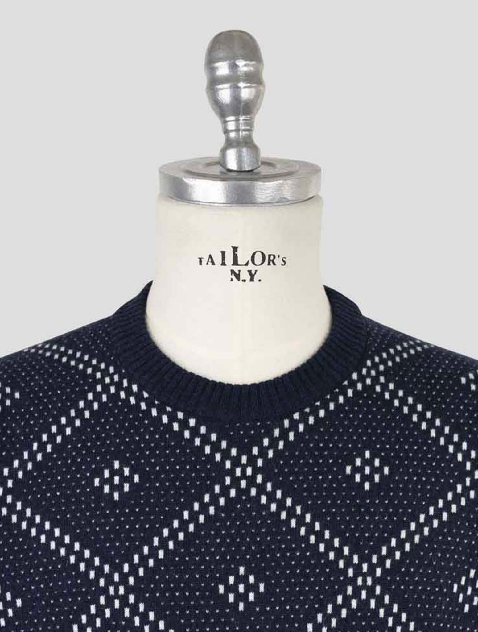 Kiton Blue Cashmere Sweater Crewneck