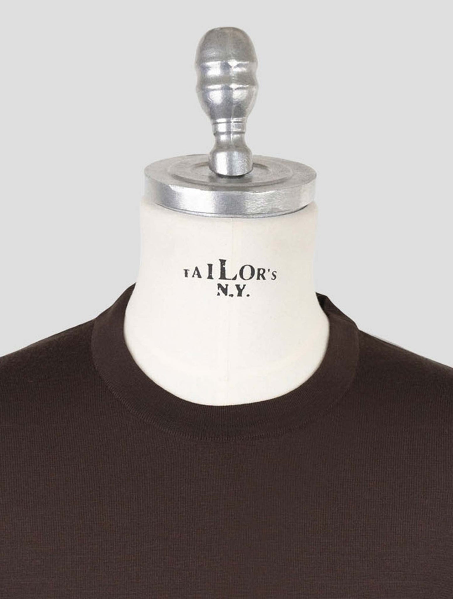 Kiton Brown Wool Sweater Crewneck
