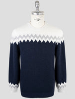 Kiton Blue Gray Cashmere Sweater Crewneck