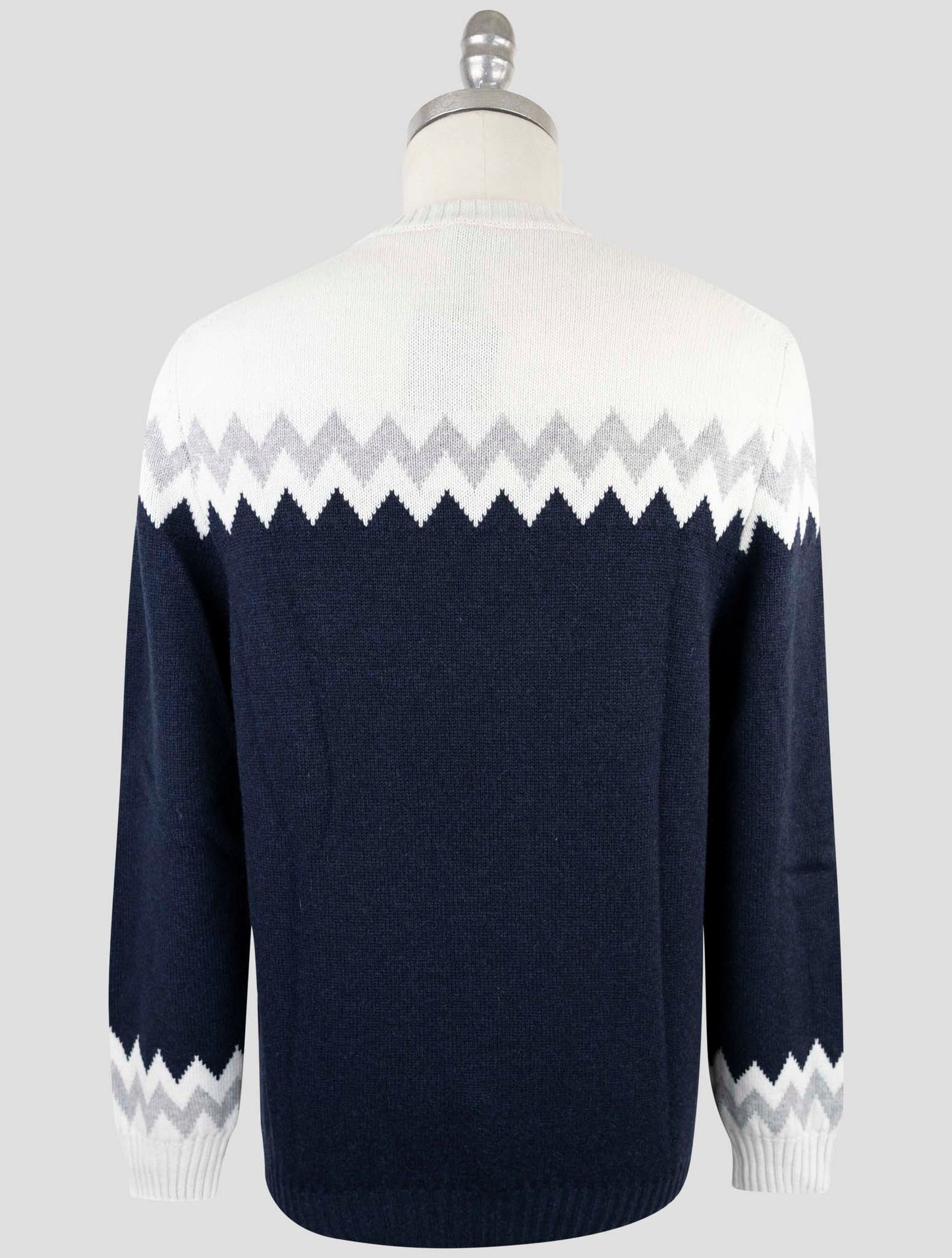 Kiton Blue Gray Cashmere Sweater Crewneck
