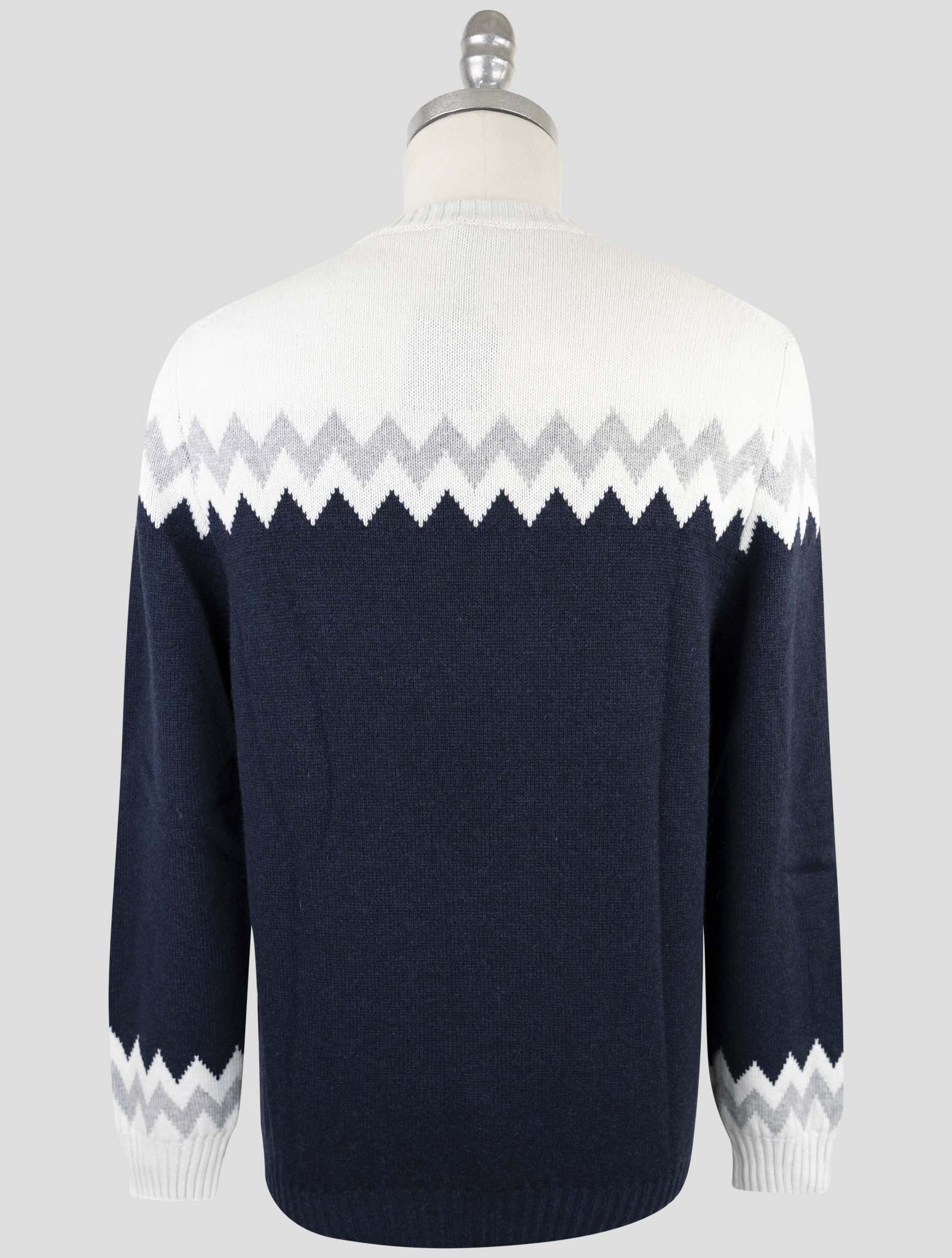 Kiton Blue Gray Cashmere Sweater Crewneck