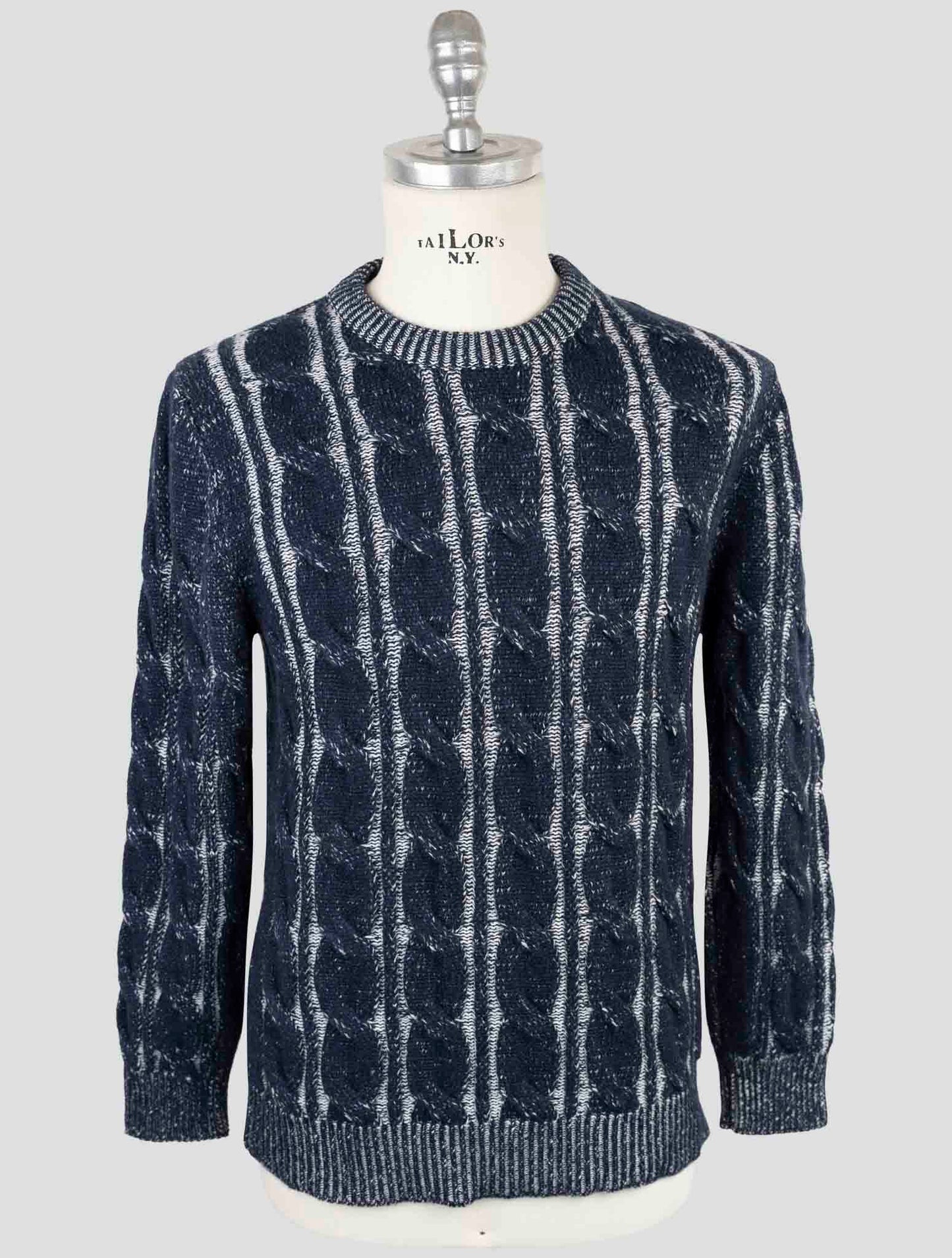 Kiton Blue Cashmere Sweater Crewneck
