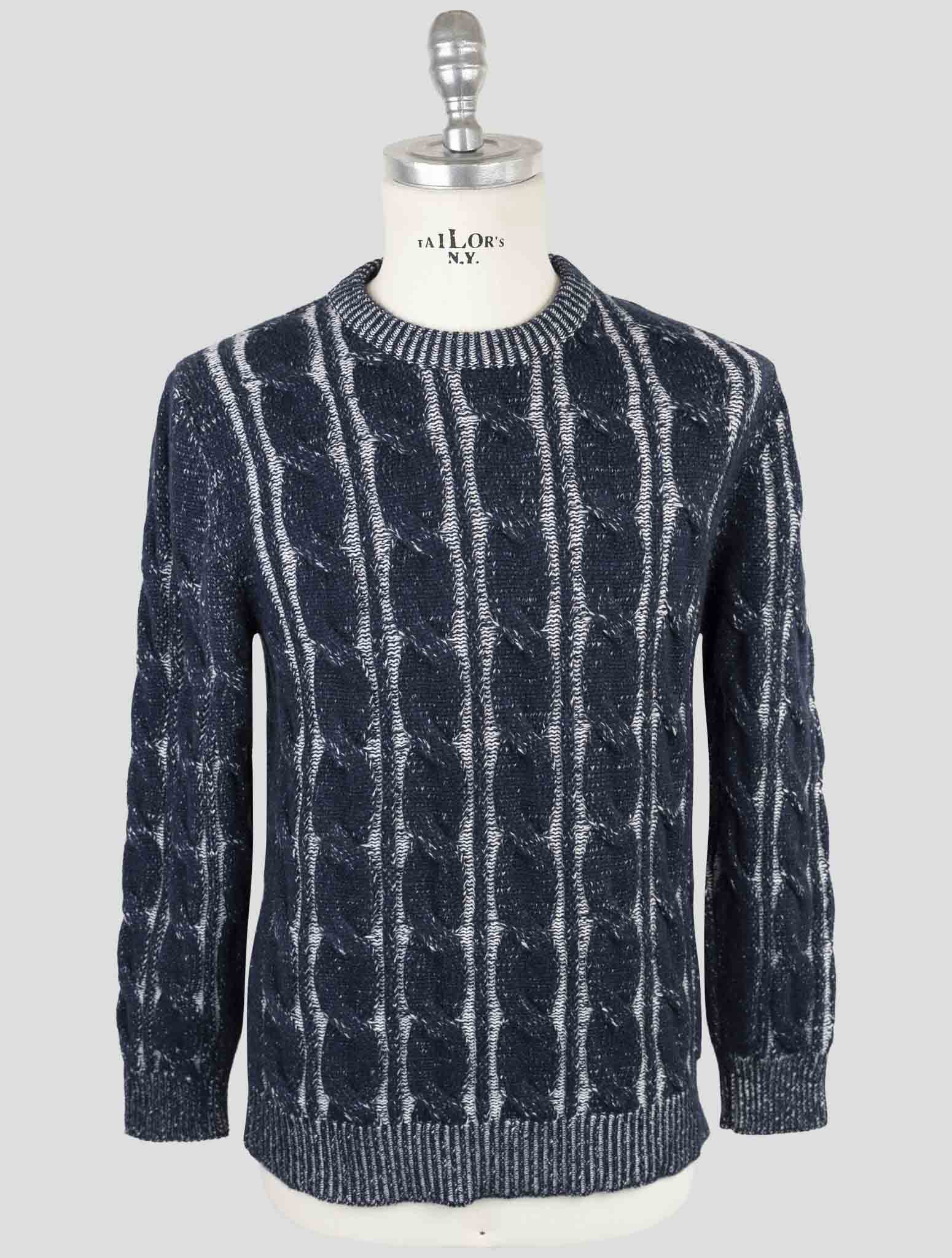 Kiton Blue Cashmere Sweater Crewneck