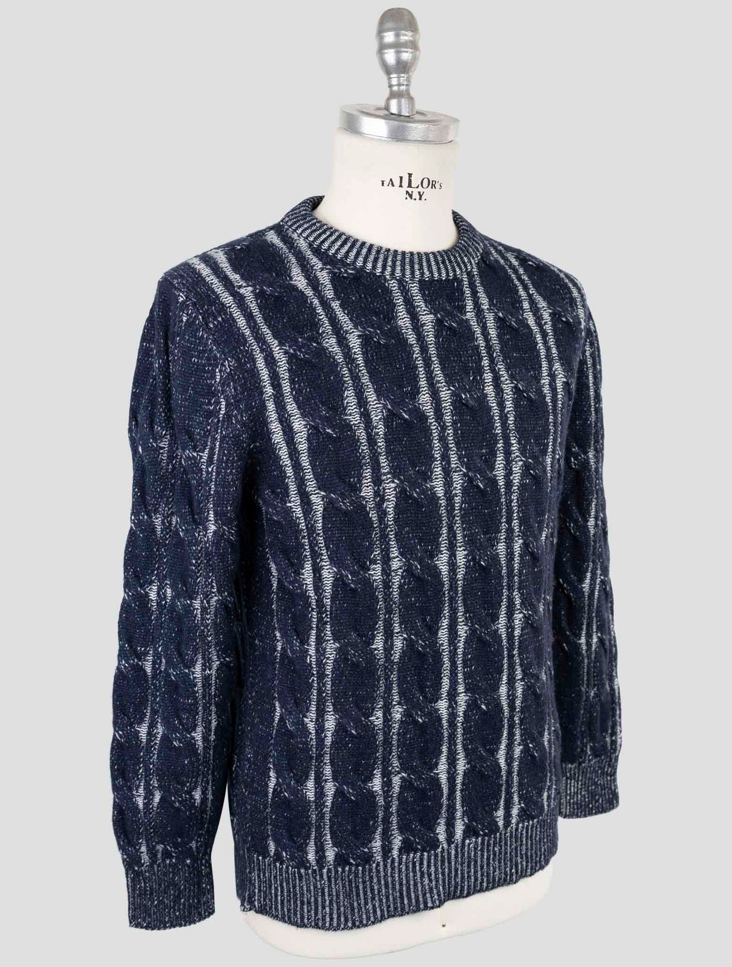 Kiton Blue Cashmere Sweater Crewneck