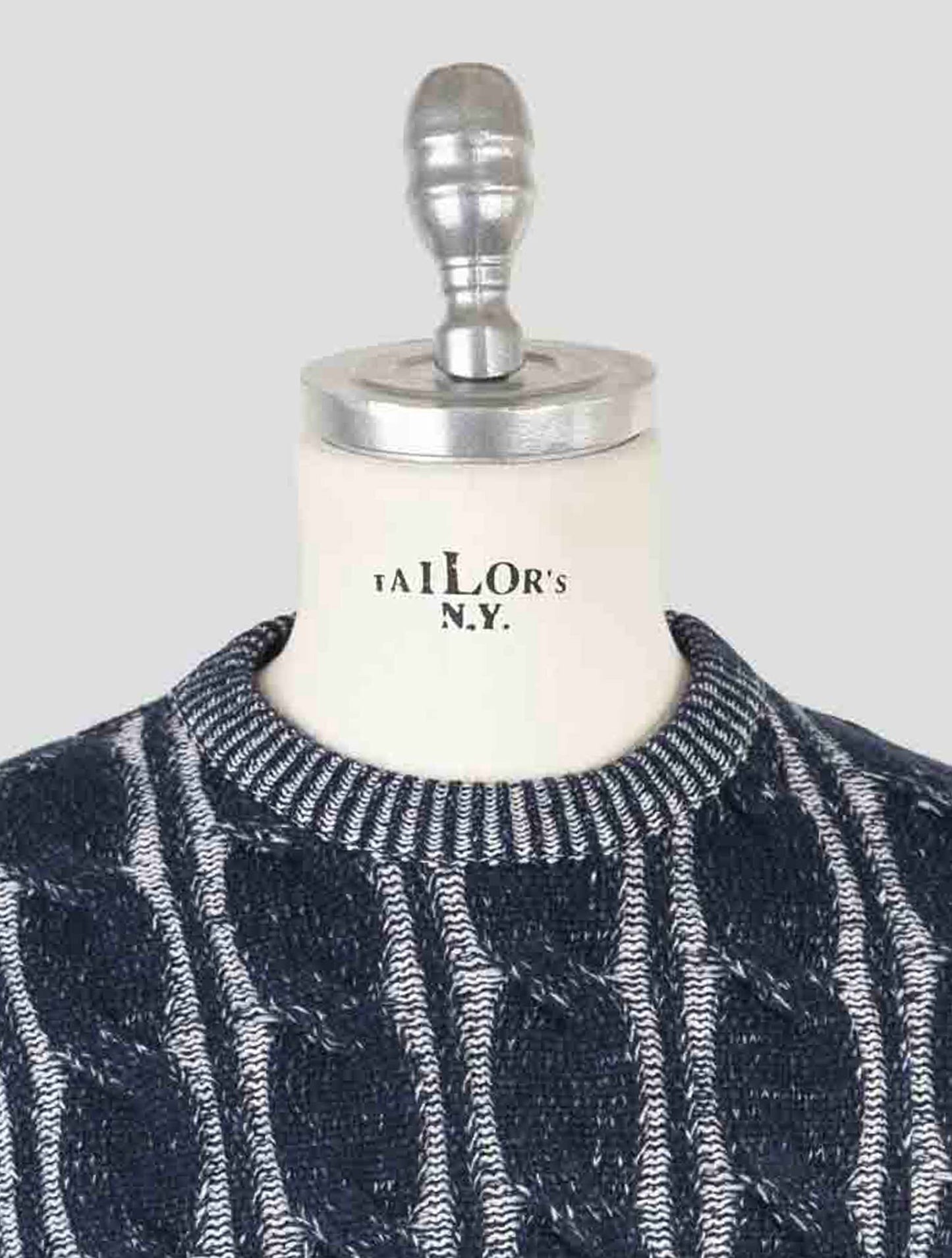Kiton Blue Cashmere Sweater Crewneck