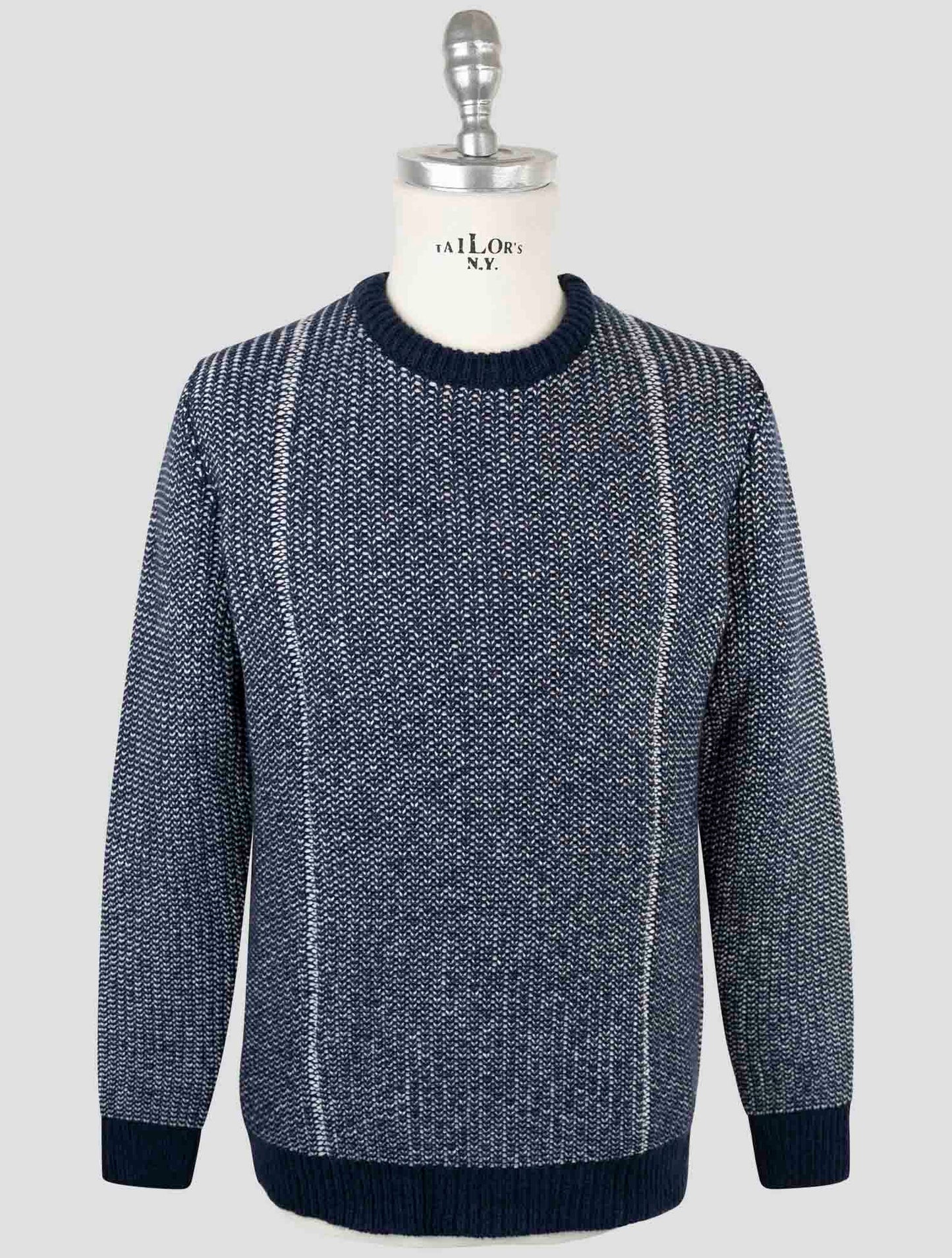 Kiton Blue Cashmere Sweater Crewneck