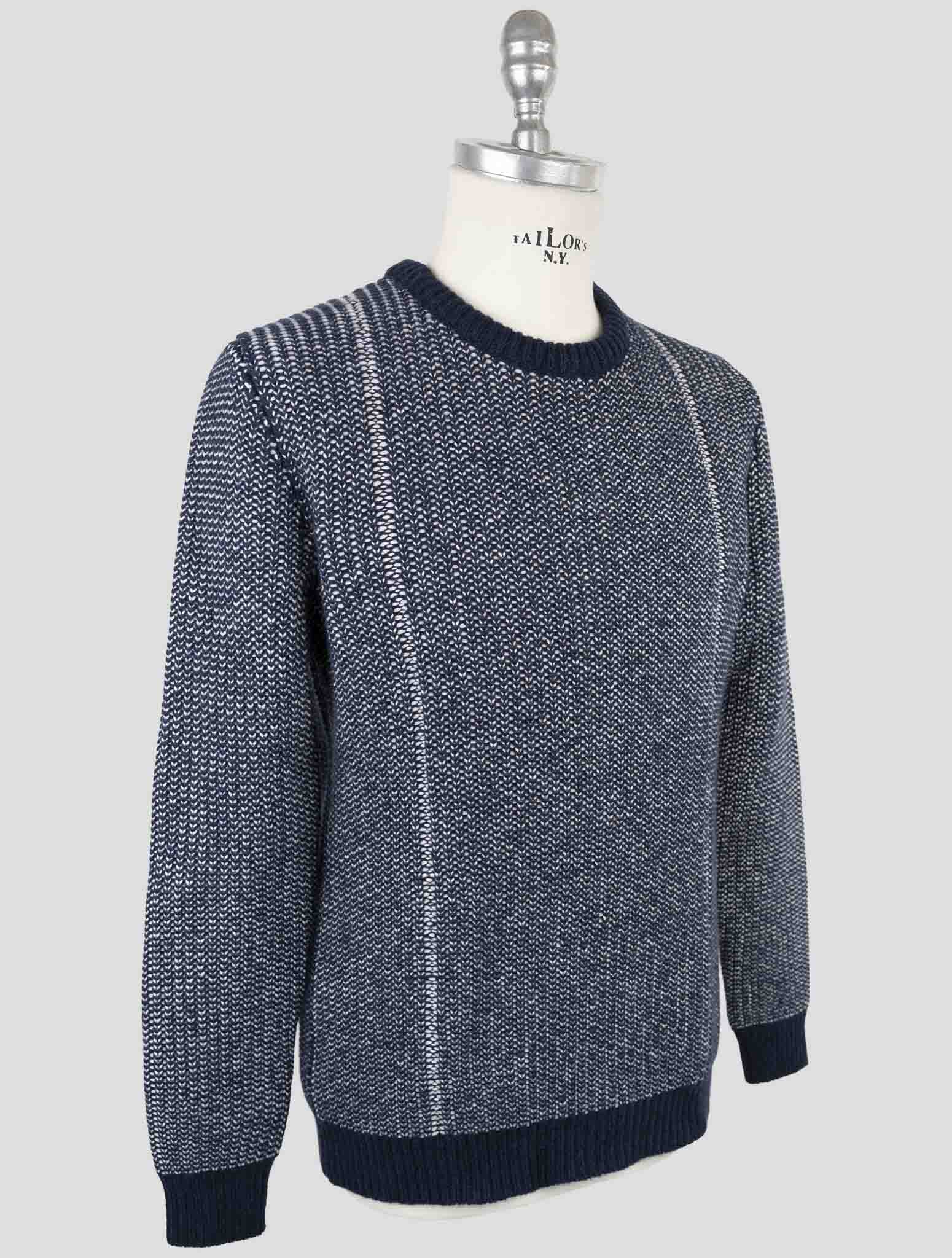Kiton Blue Cashmere Sweater Crewneck