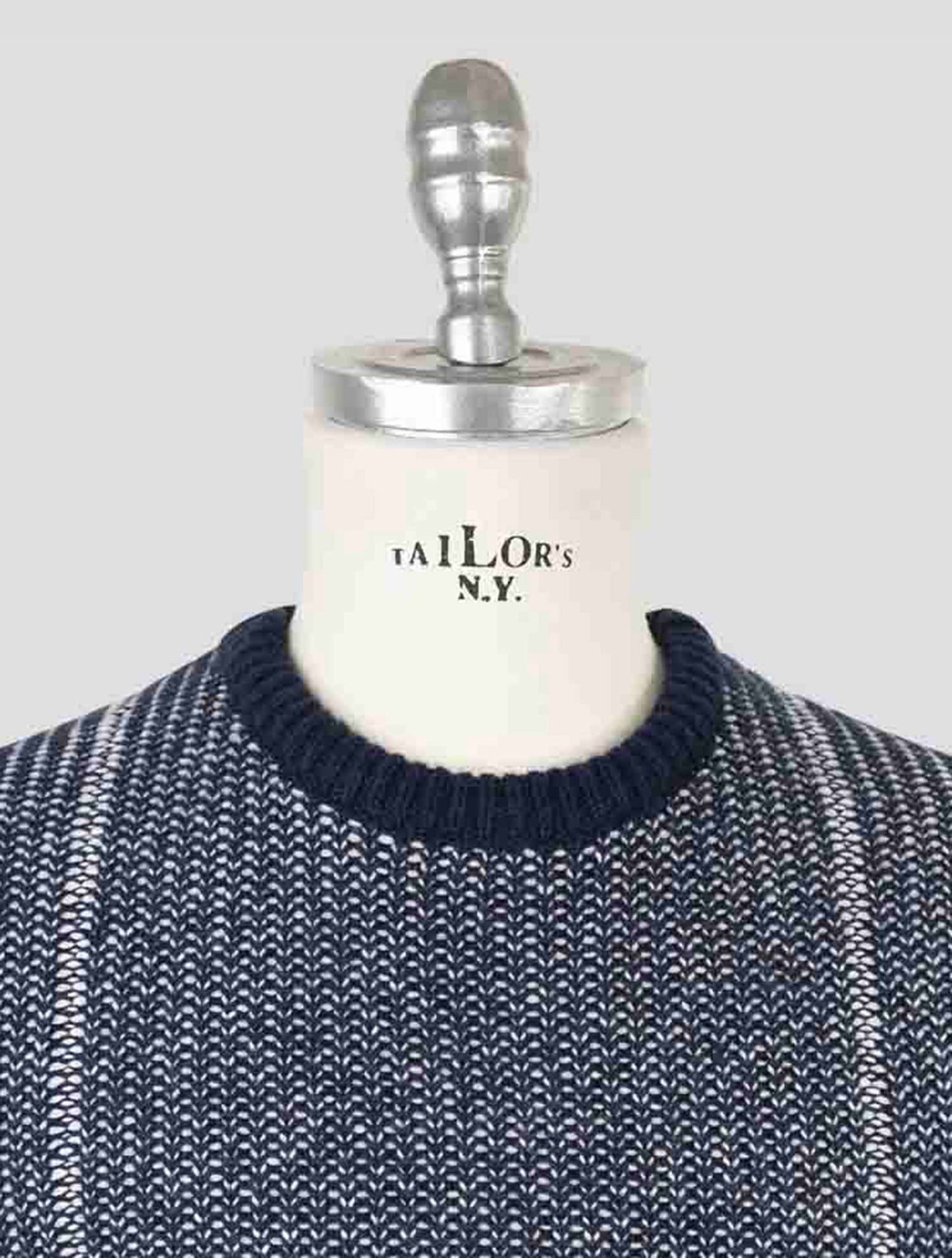 Kiton Blue Cashmere Sweater Crewneck