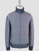Kiton Blue Cashmere Sweater Turtleneck