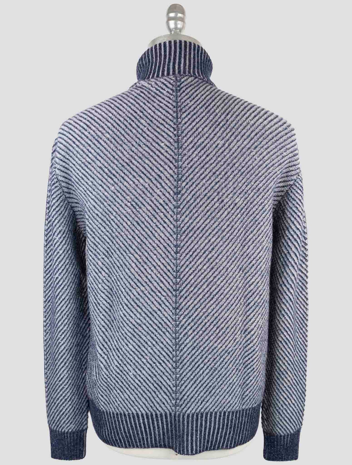 Kiton Blue Cashmere Sweater Turtleneck