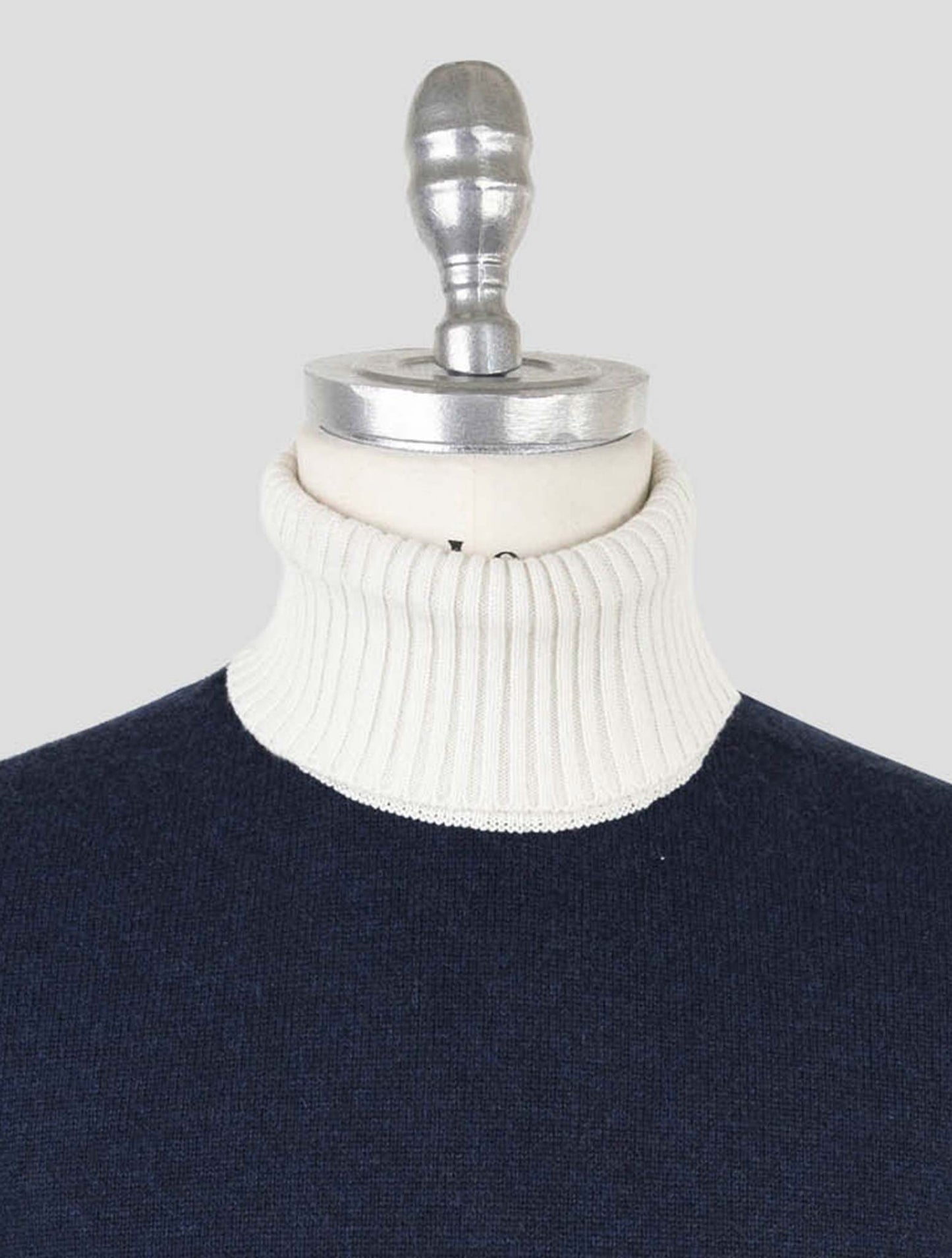 Kiton Blue Cashmere Sweater Turtleneck
