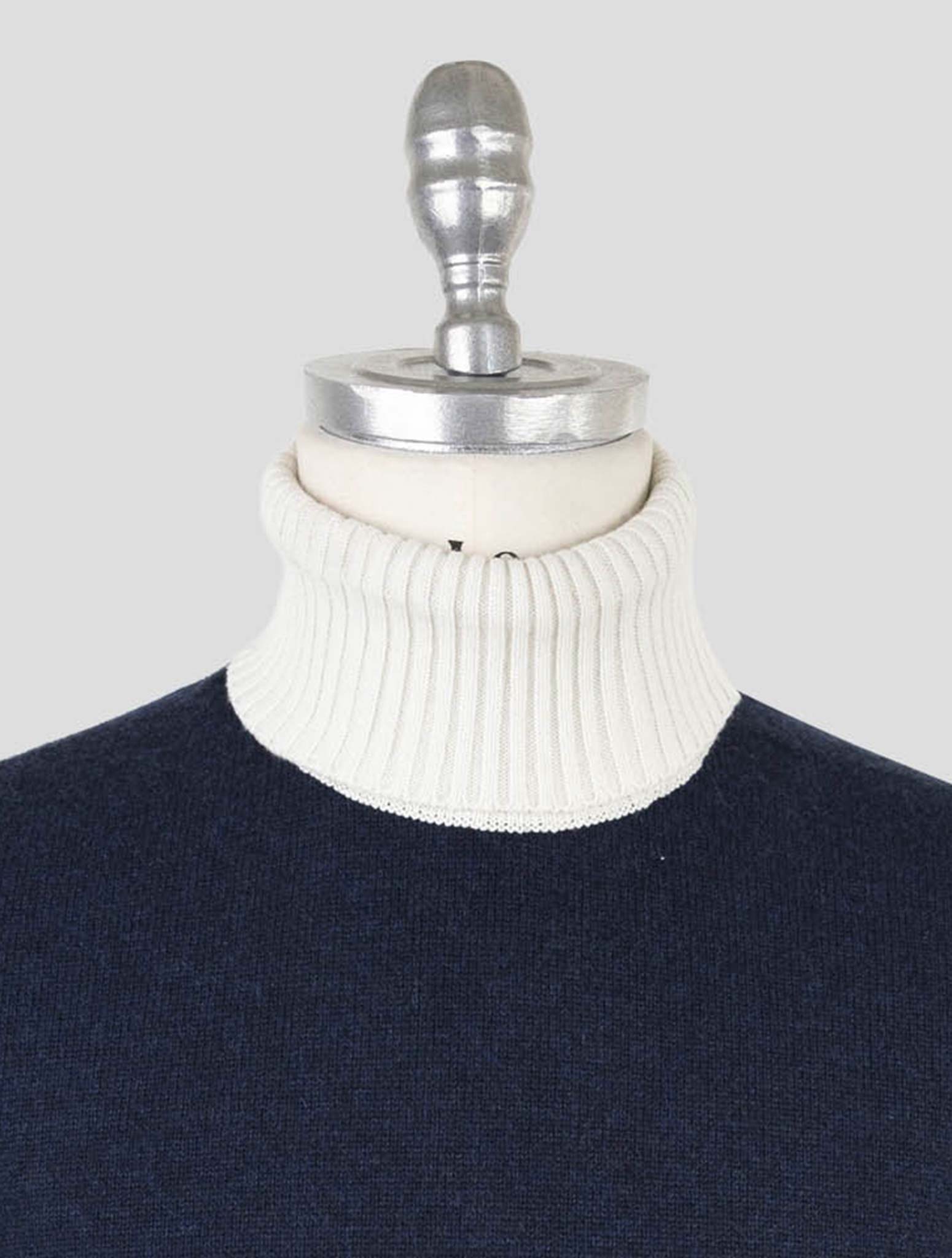 Kiton Blue Cashmere Sweater Turtleneck