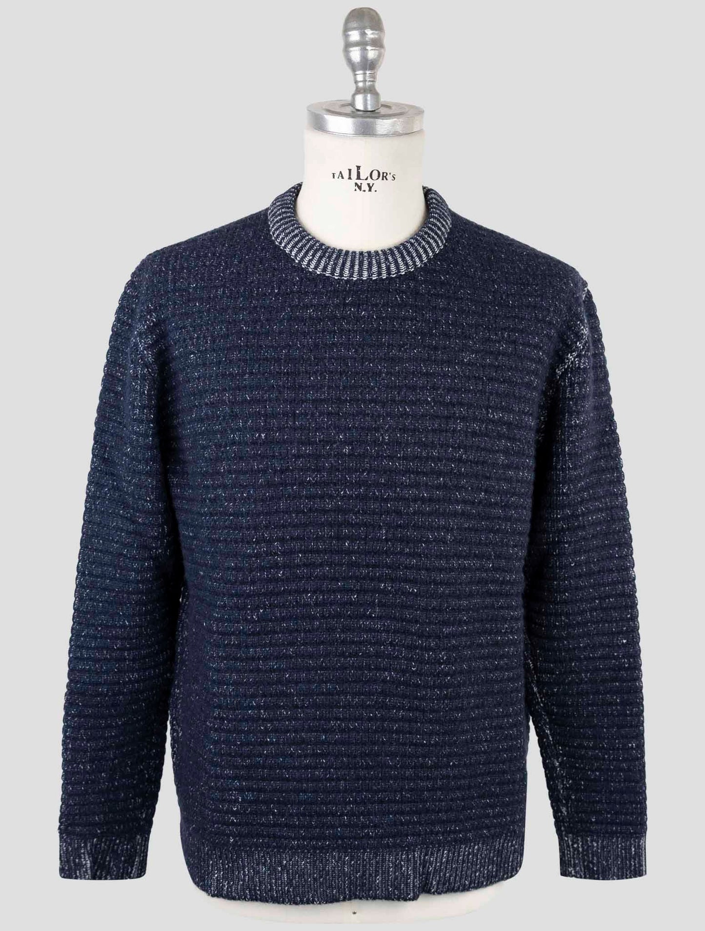 Kiton Blue Cashmere Sweater Crewneck