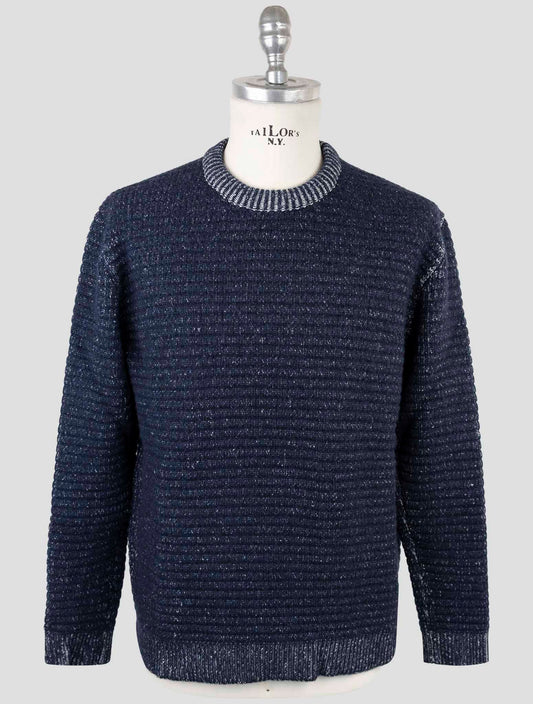Kiton Blue Cashmere Sweater Crewneck