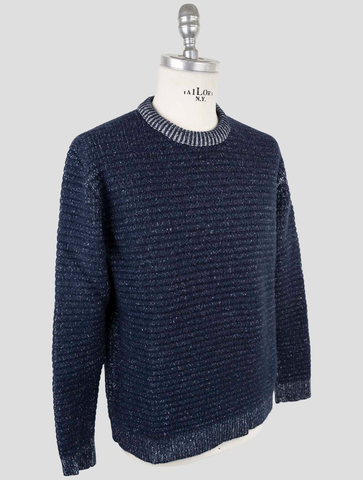 Kiton Blue Cashmere Sweater Crewneck