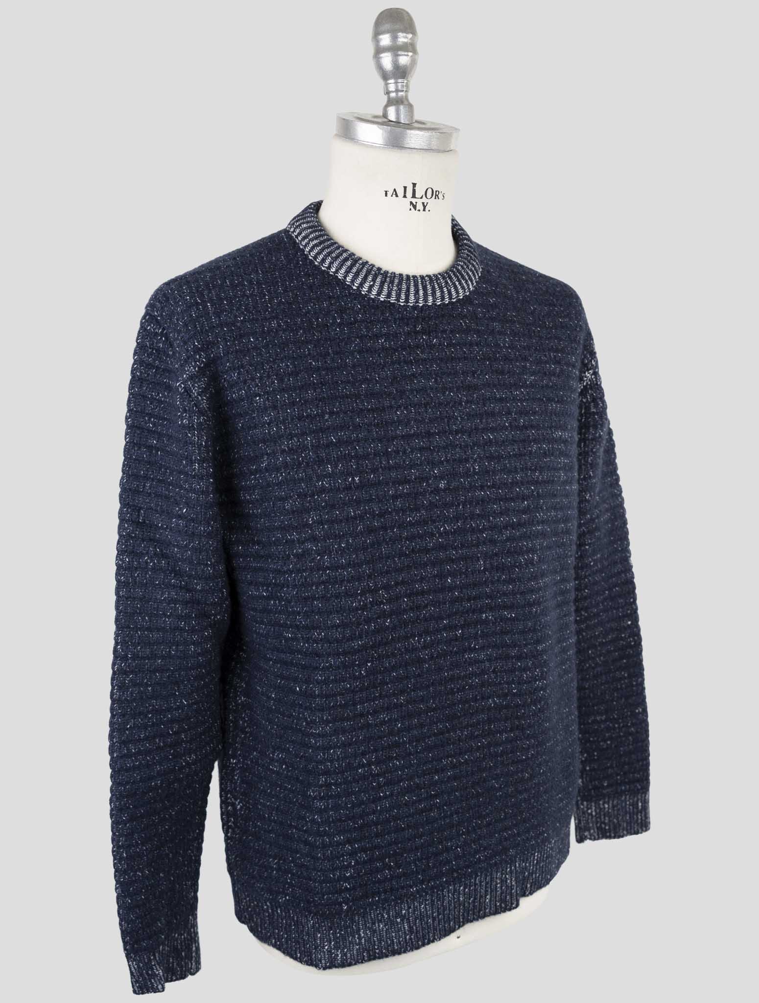 Kiton Blue Cashmere Sweater Crewneck