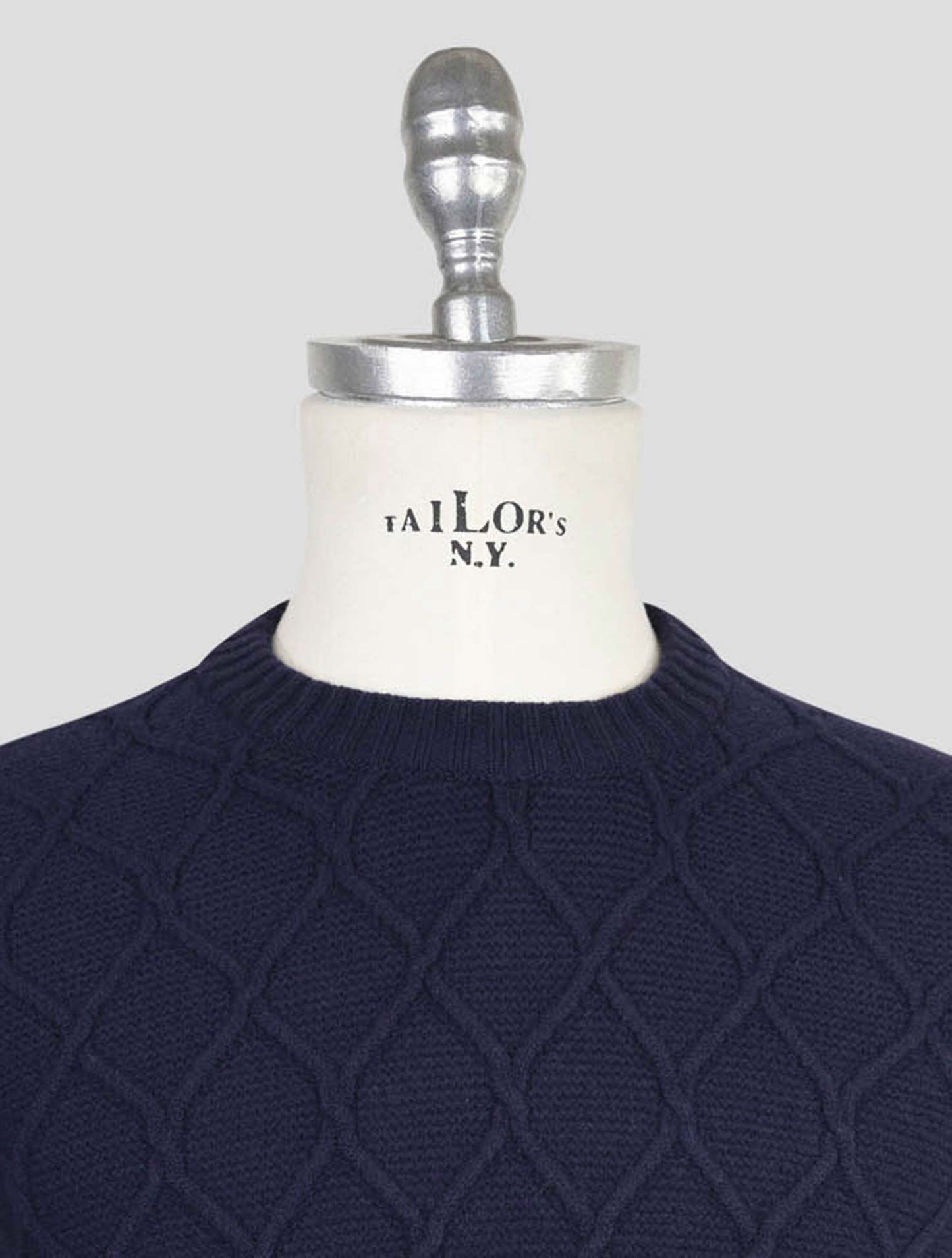 Kiton Blue Cashmere Sweater Crewneck