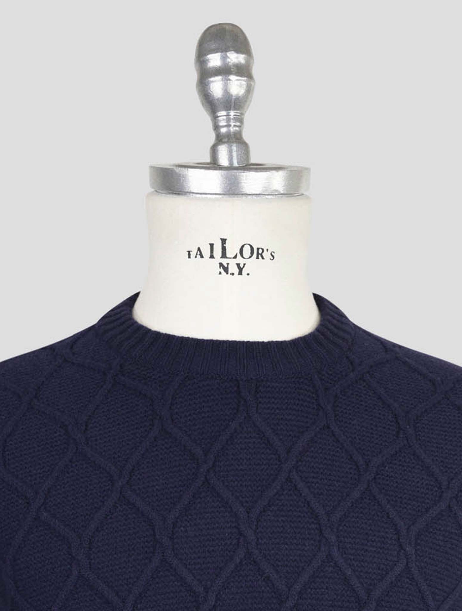 Kiton Blue Cashmere Sweater Crewneck