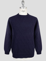 Kiton Blue Wool Sweater Crewneck
