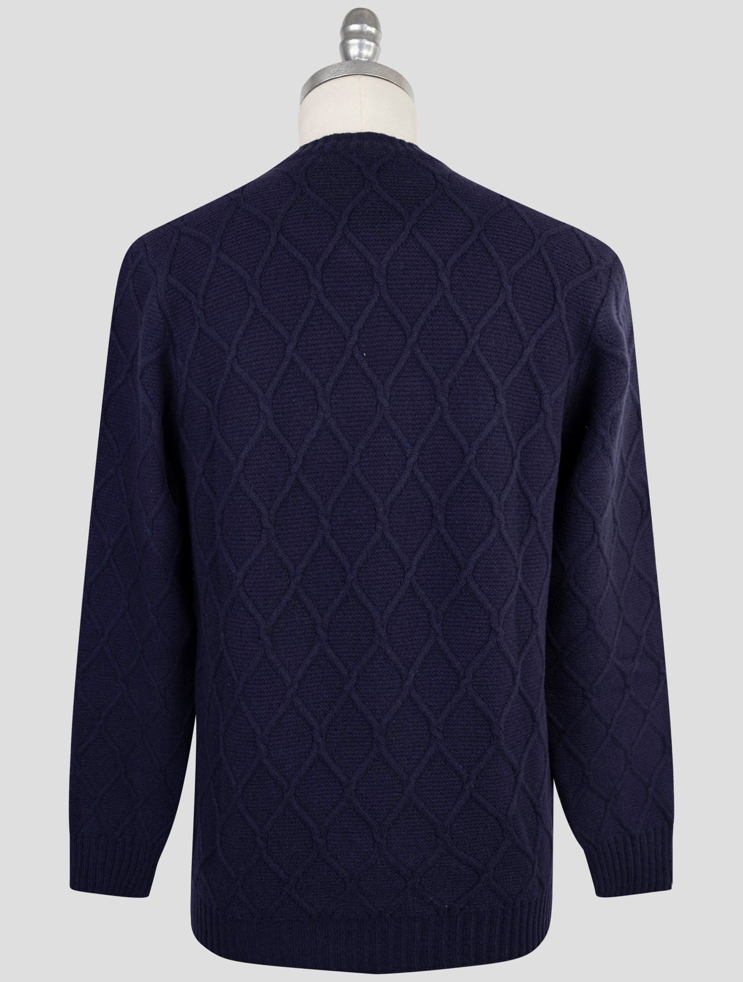 Kiton Blue Wool Sweater Crewneck