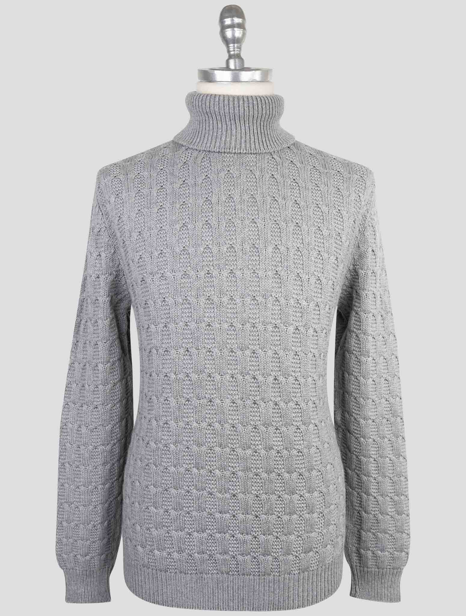 Kiton Gray Cashmere Sweater Turtleneck