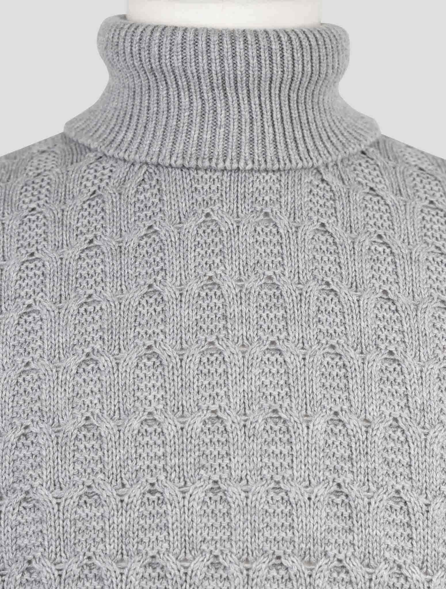Kiton Gray Cashmere Sweater Turtleneck