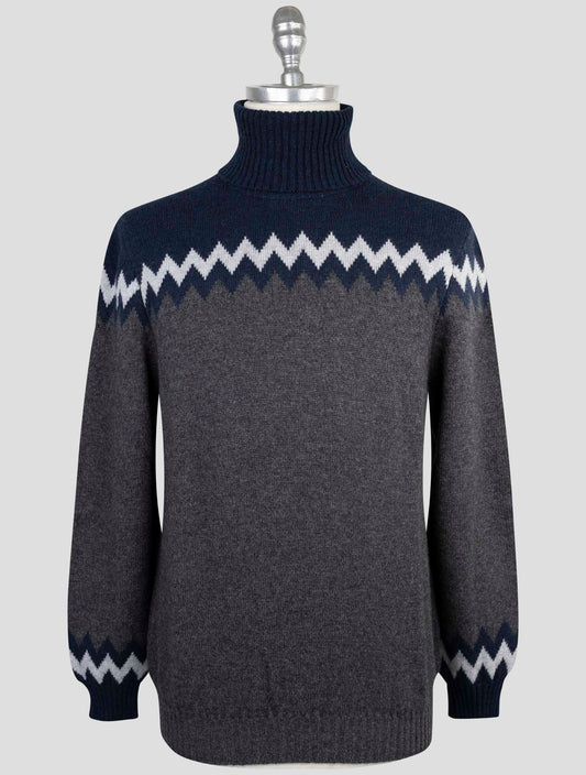 Kiton Multicolor Cashmere Sweater Turtleneck