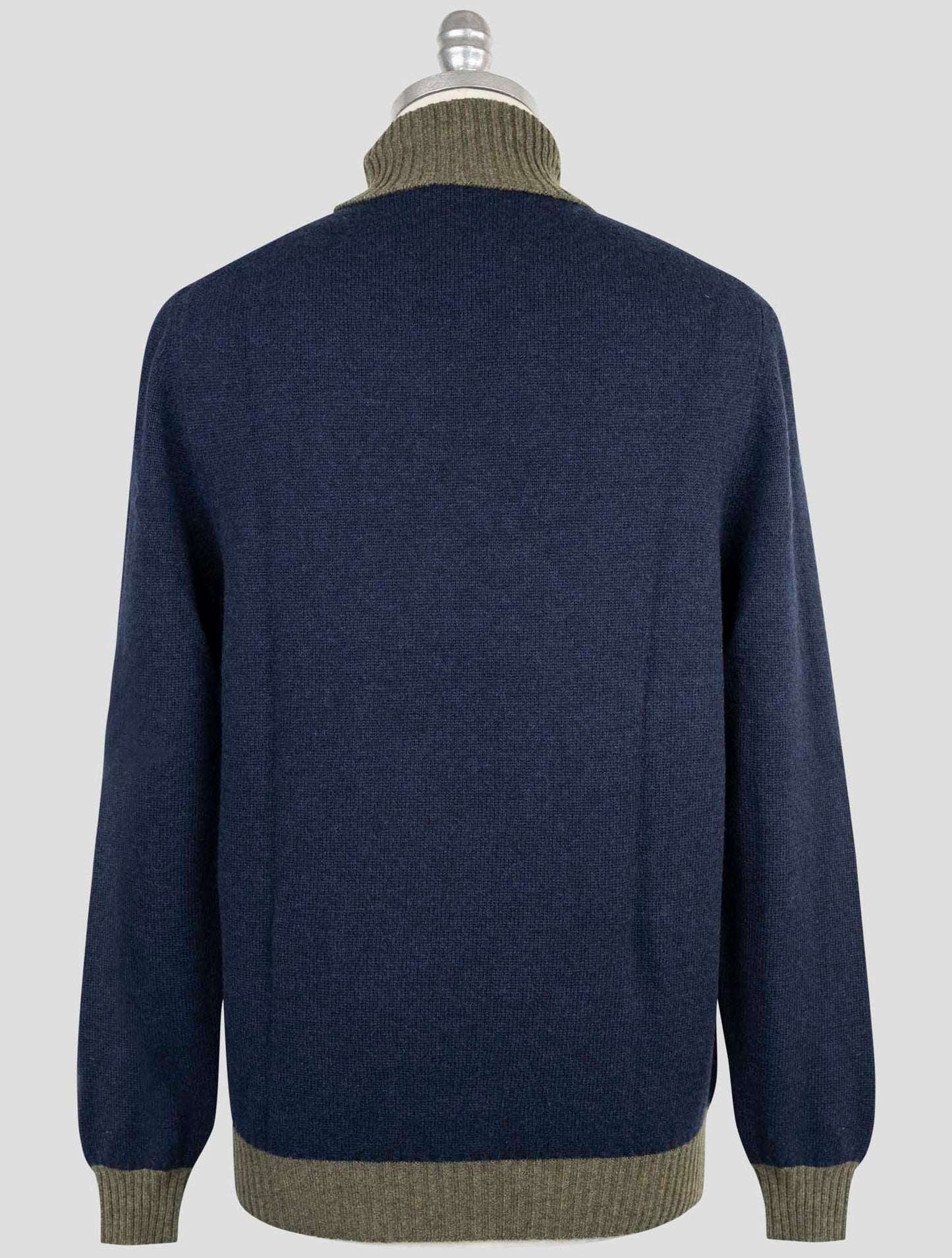 Kiton Blue Green Cashmere Sweater Turtleneck