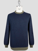 Kiton Blue Green Cashmere Sweater Crewneck
