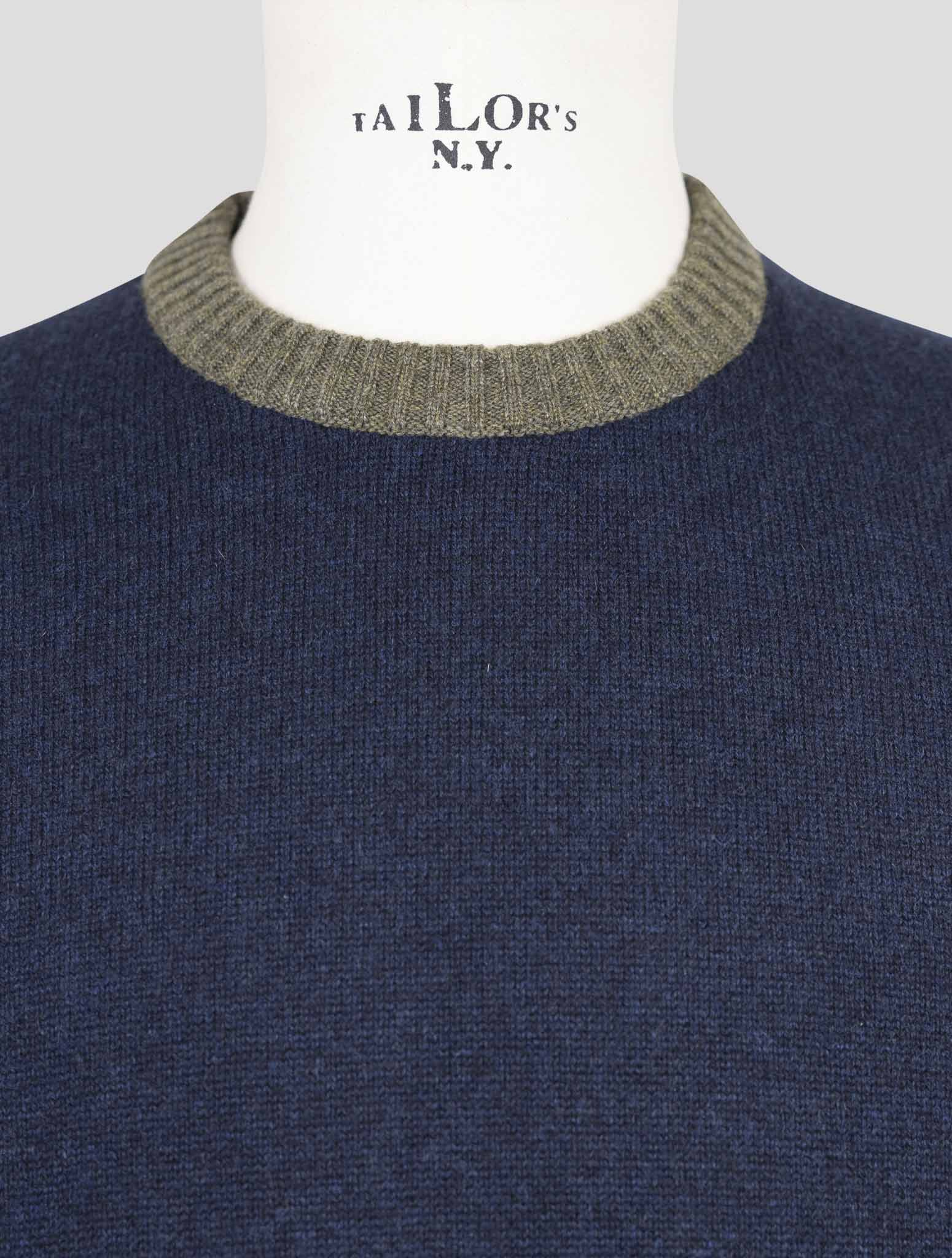 Kiton Blue Green Cashmere Sweater Crewneck