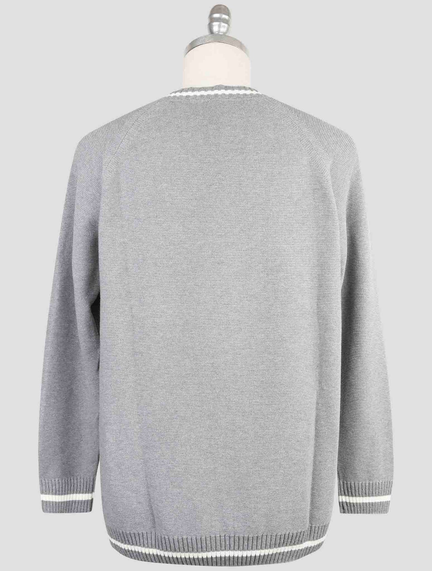 Kiton Gray Cotton Sweater Crewneck
