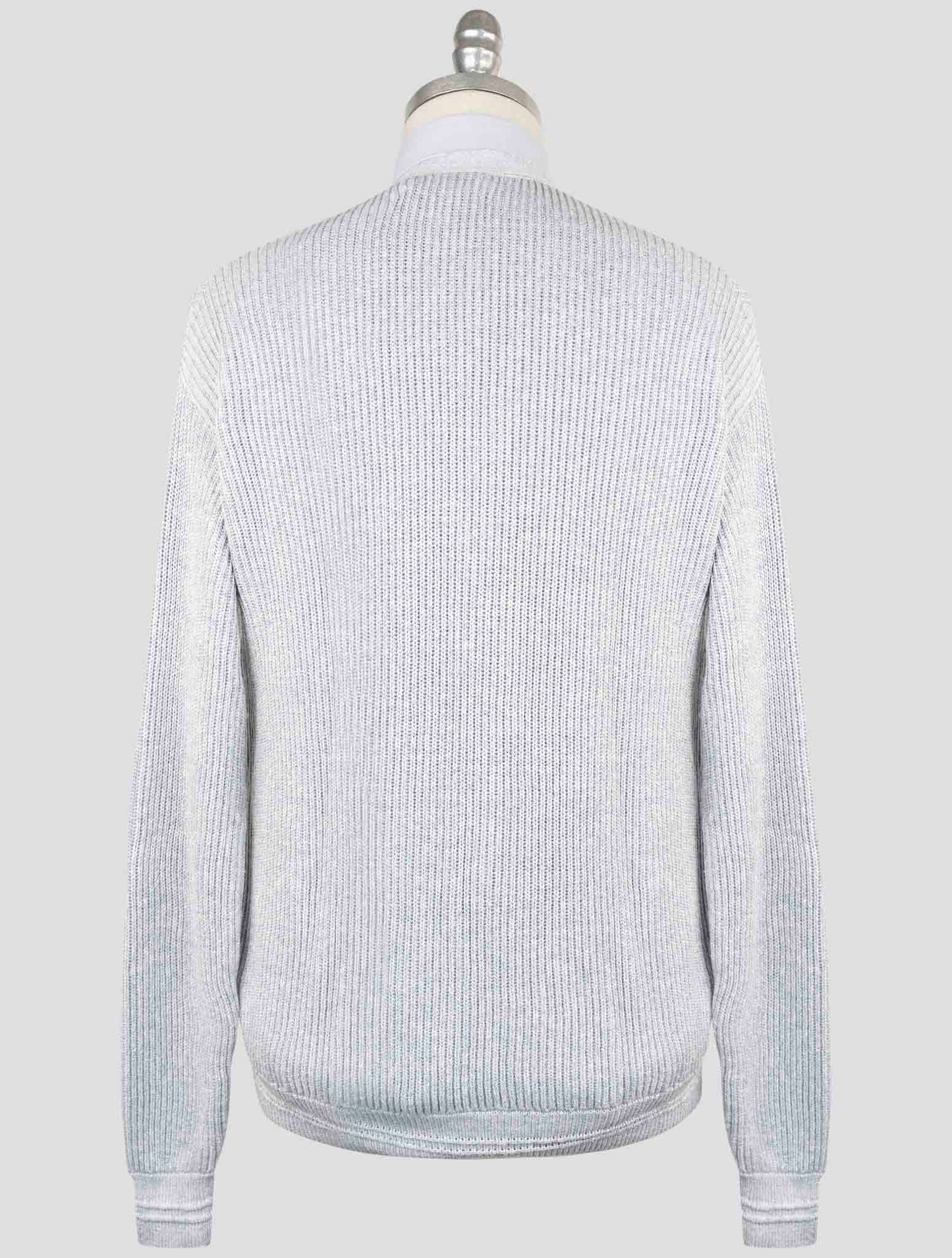 Kiton Gray Cotton Silk Sweater Cardigan