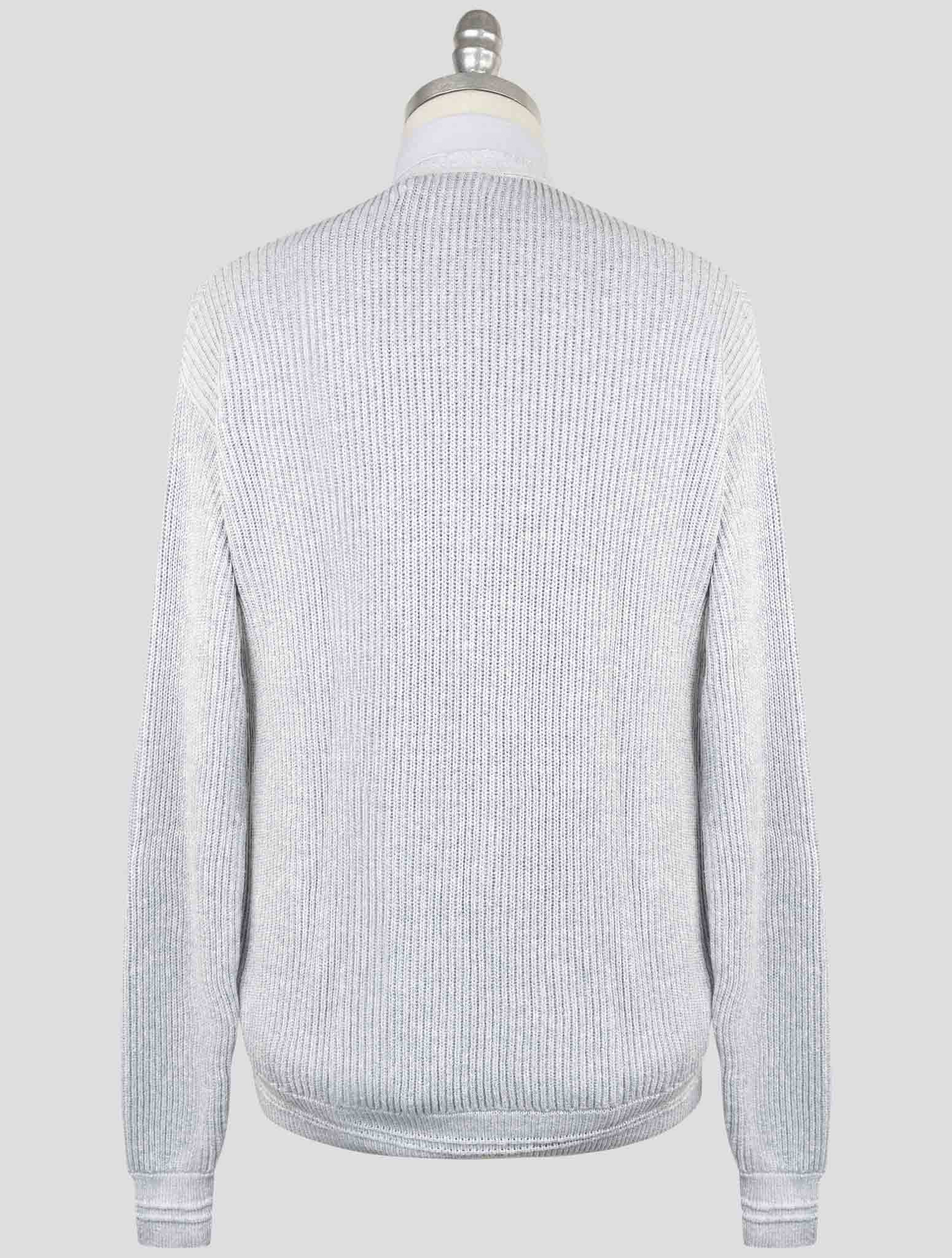 Kiton Gray Cotton Silk Sweater Cardigan