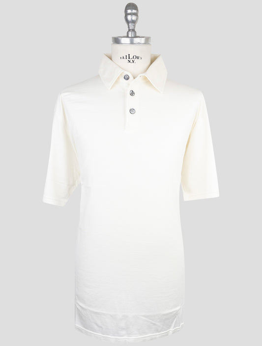 Kiton White Silk Cotton Polo
