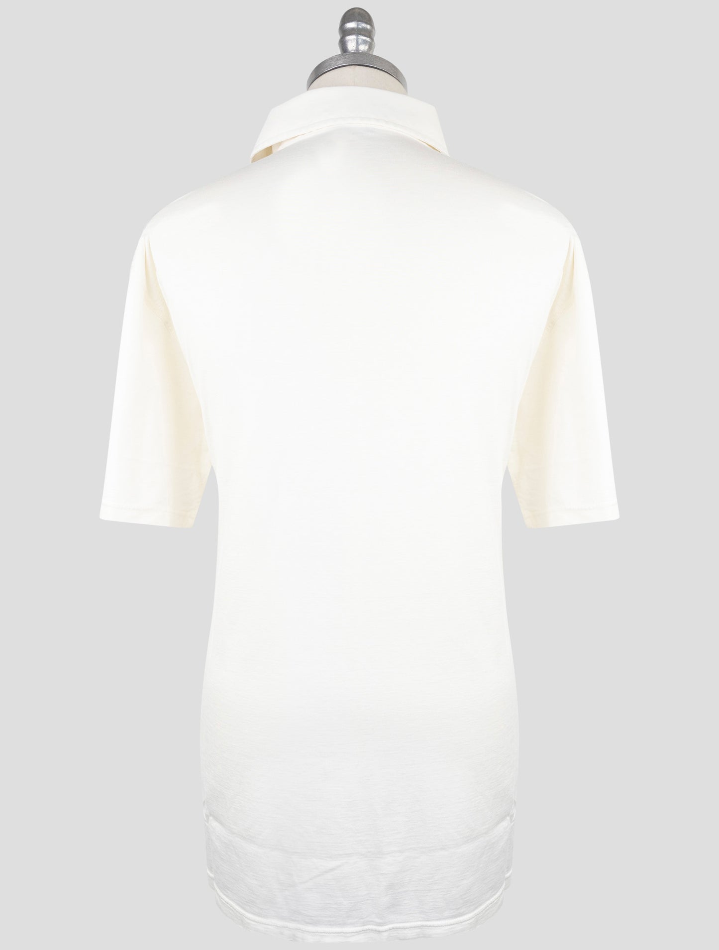 Kiton White Silk Cotton Polo