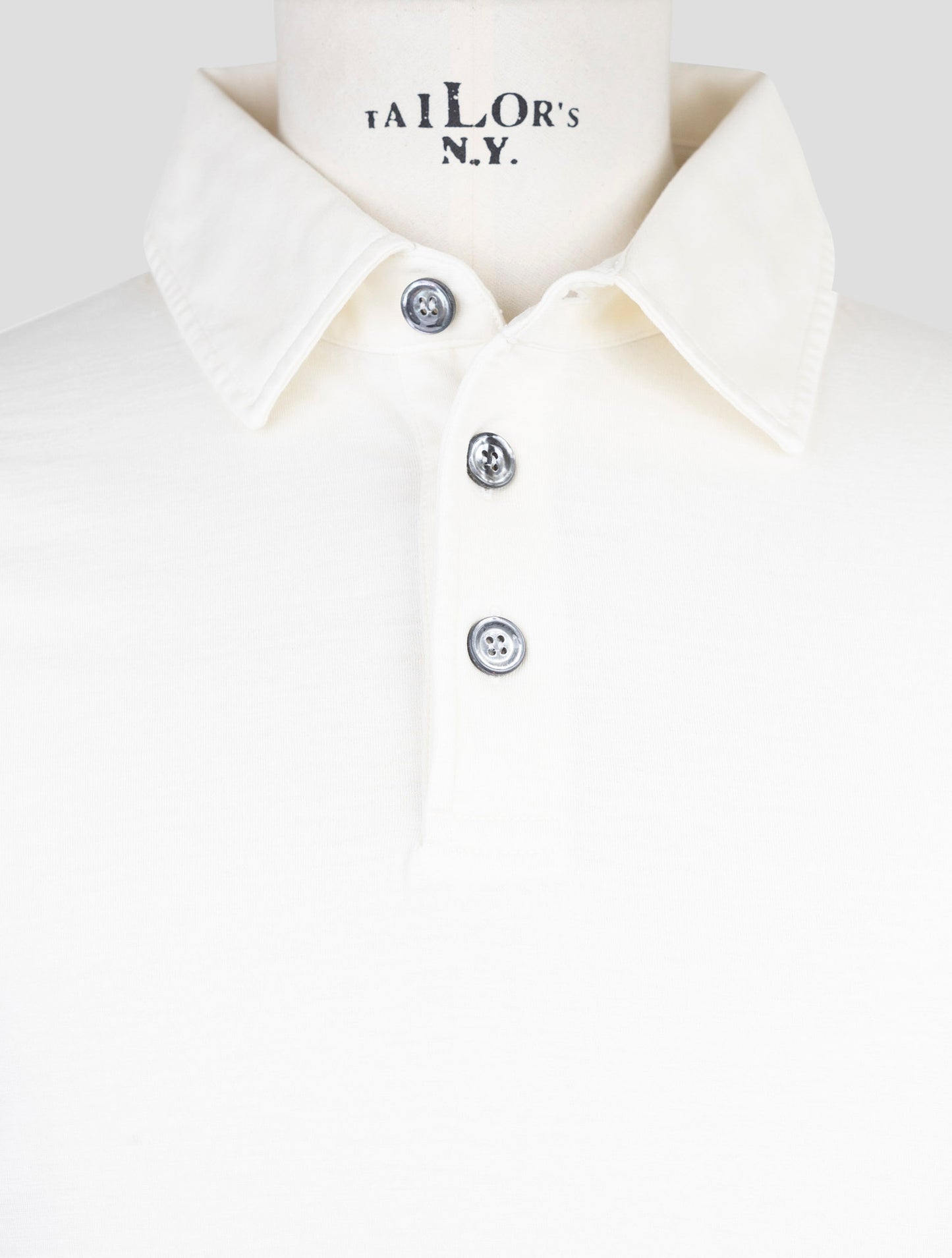 Kiton White Silk Cotton Polo