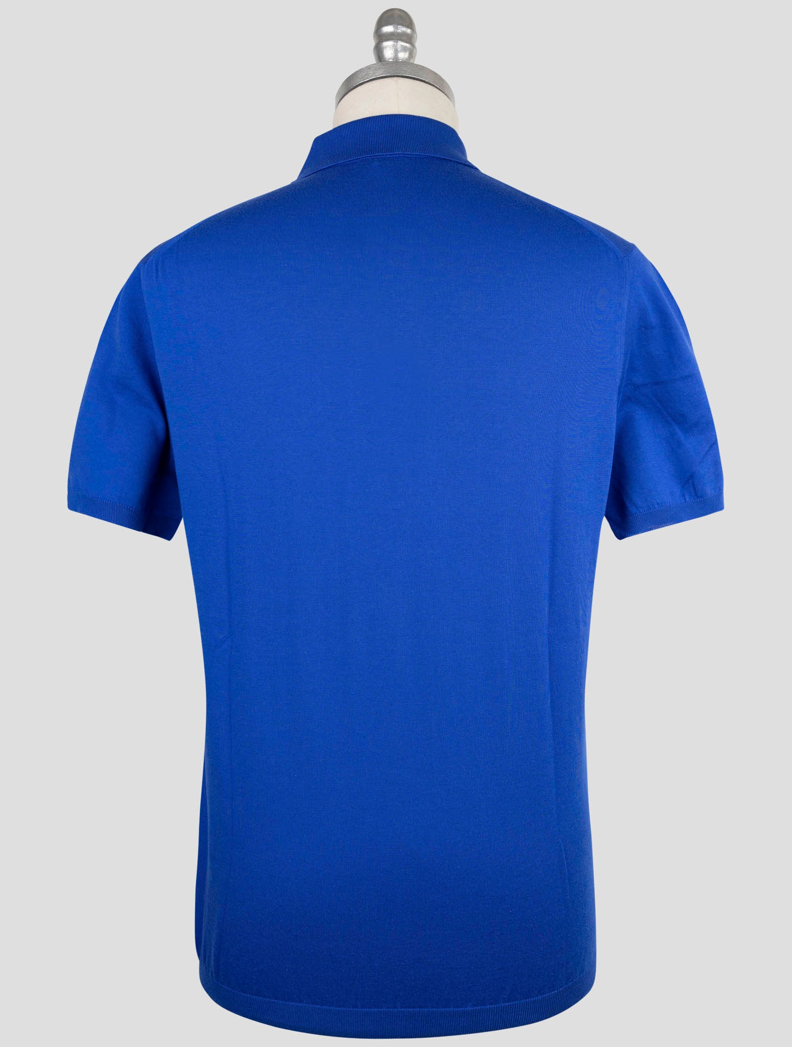 Kiton Blue Cotton Polo