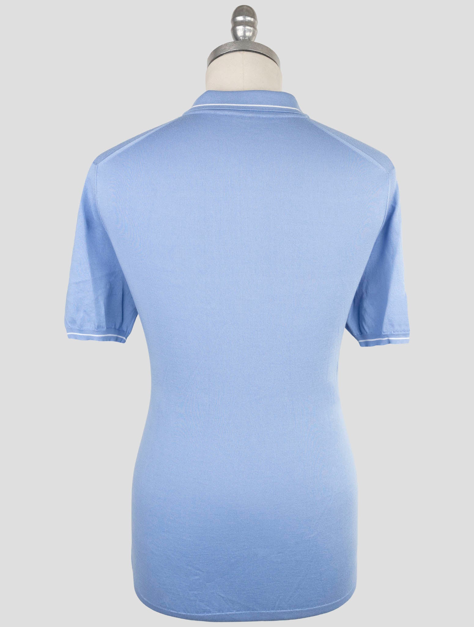 Kiton Light Blue Cotton Polo