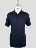 Kiton Blue Cotton Polo