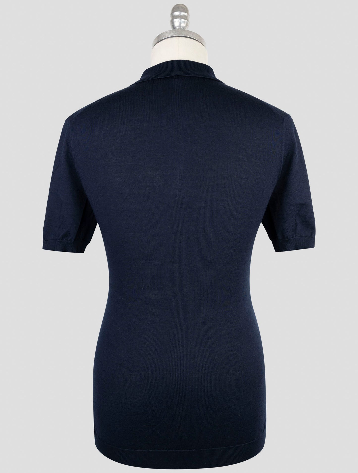 Kiton Blue Cotton Polo