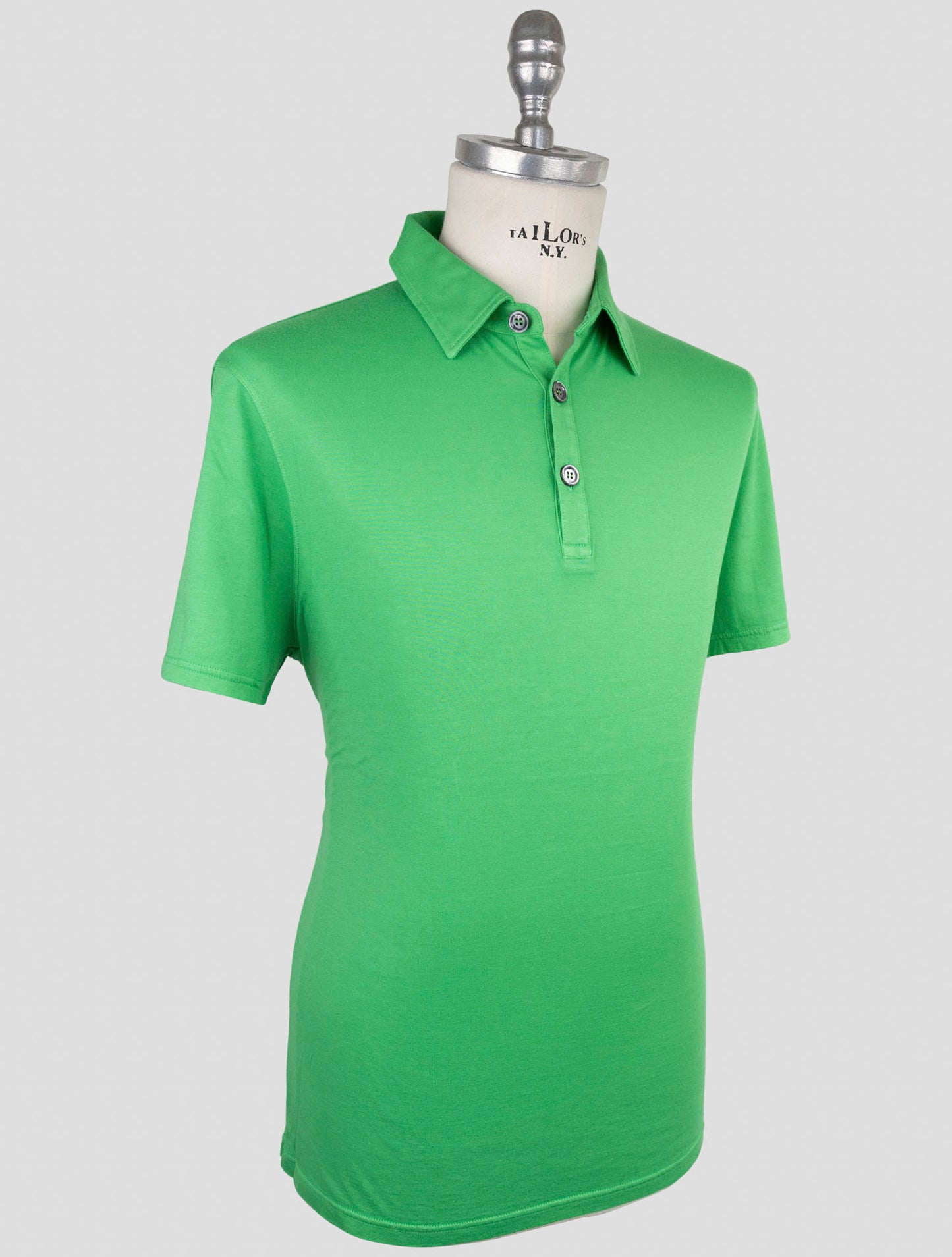 Kiton Green Cotton Cashmere Polo