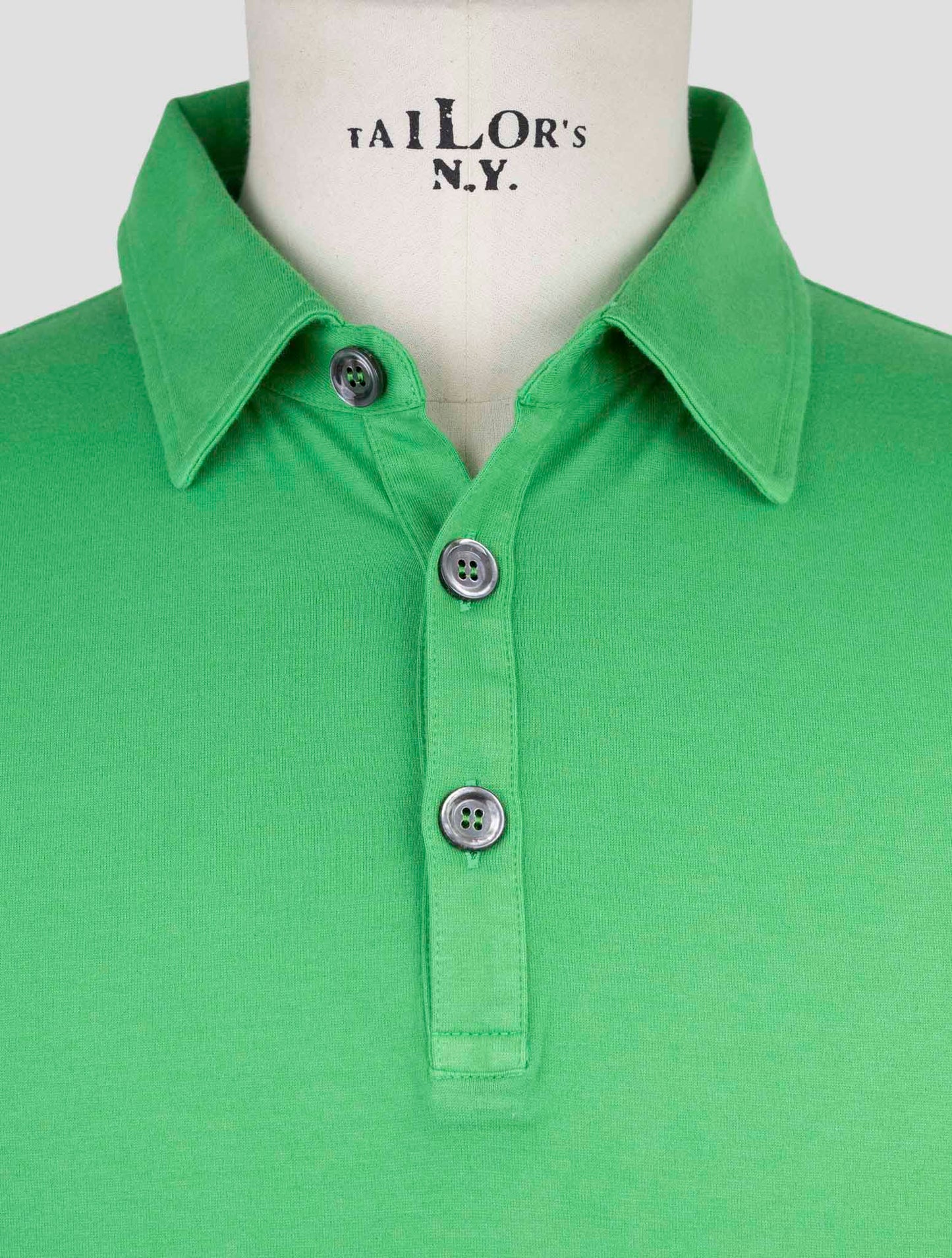 Kiton Green Cotton Cashmere Polo