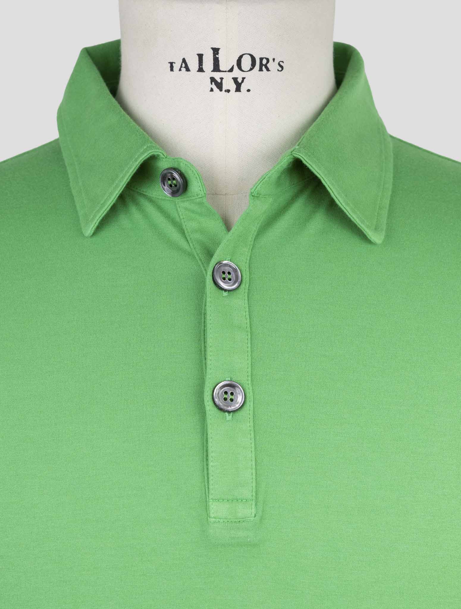 Kiton Green Cotton Cashmere Polo